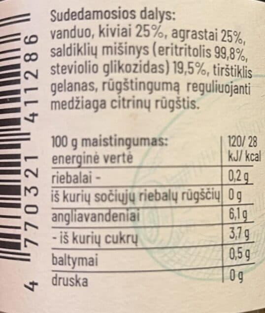 Skanovė Kivių Ir agrastų Džemas packshot