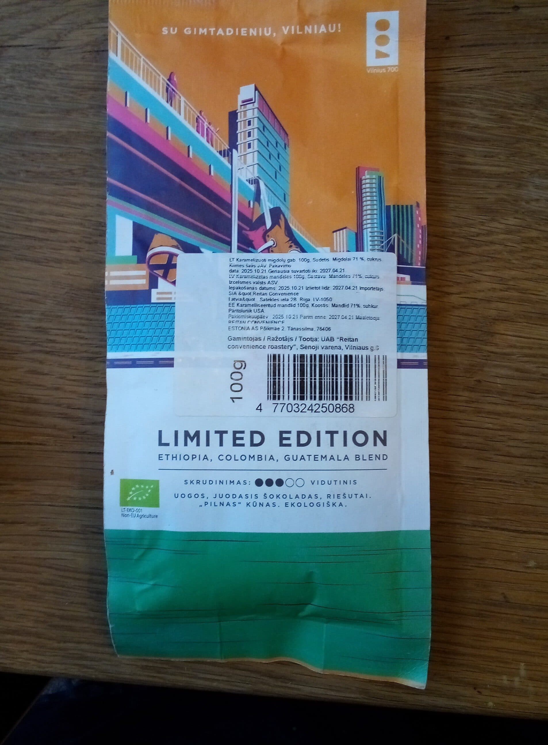 Caffeine CAFFEINE Grauzdētas mandeles packshot