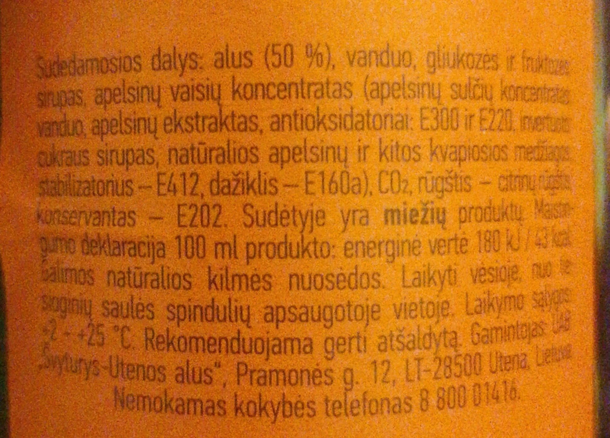 Utenos Radler packshot