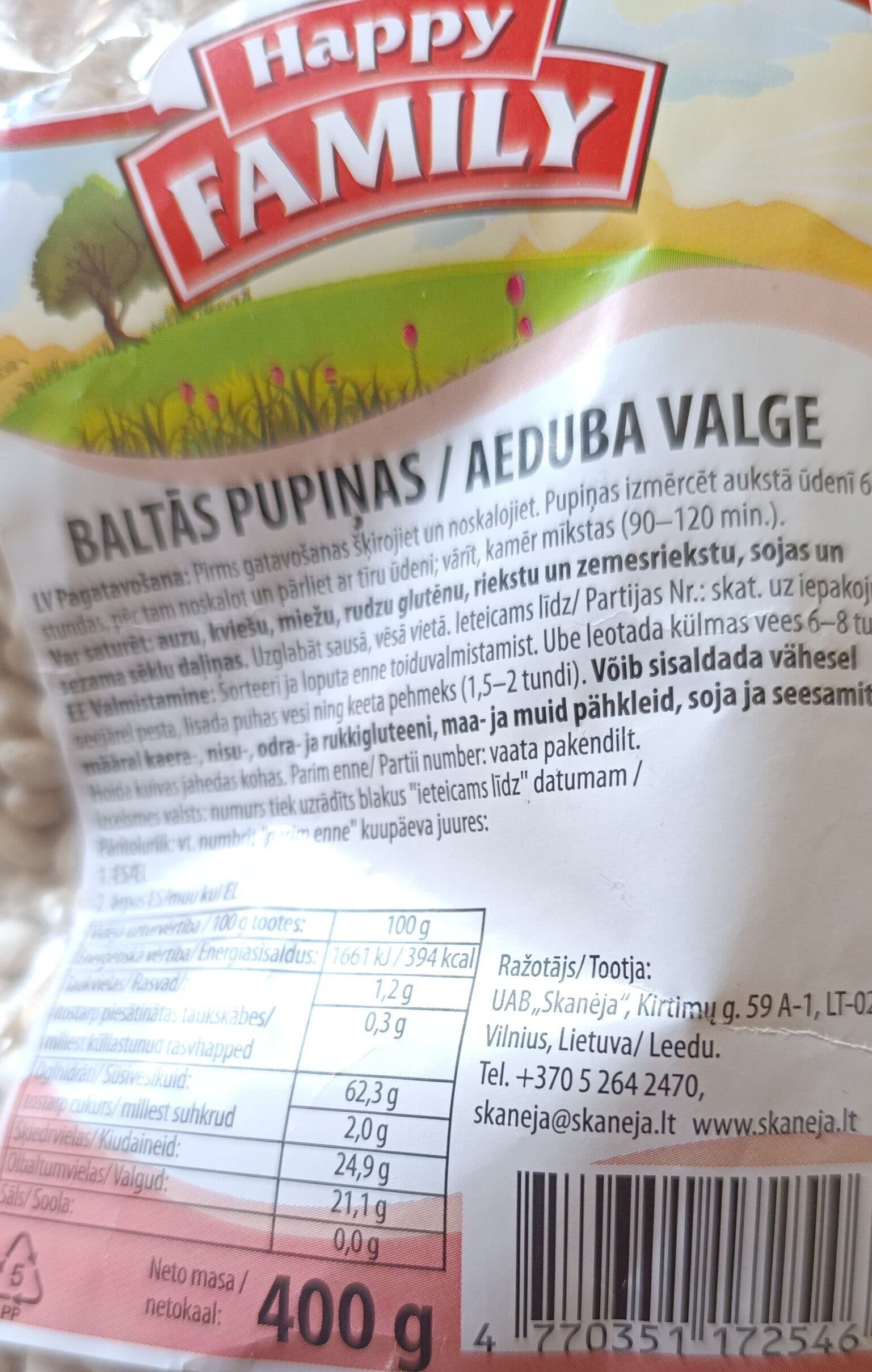 Happy family Aeduba valge packshot