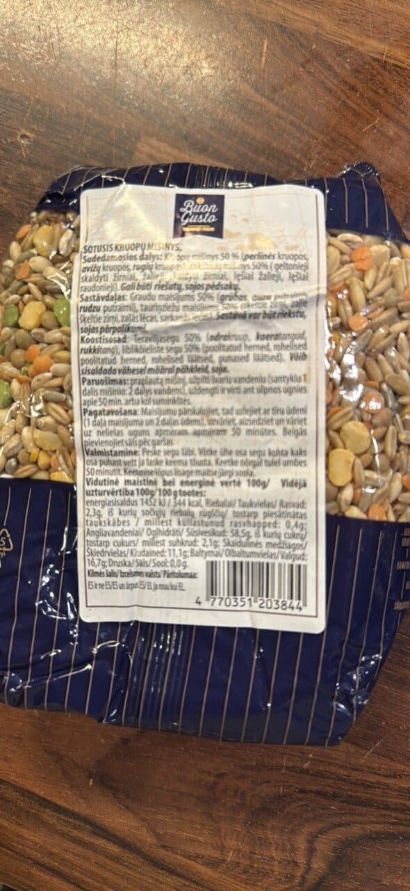 Buon Gusto Sotusis kruopų mišinys packshot