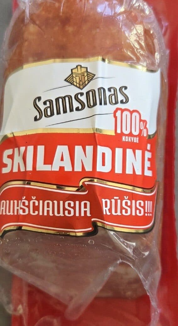 Samsonas SKILANDINĖ karštai rūkyta dešra packshot