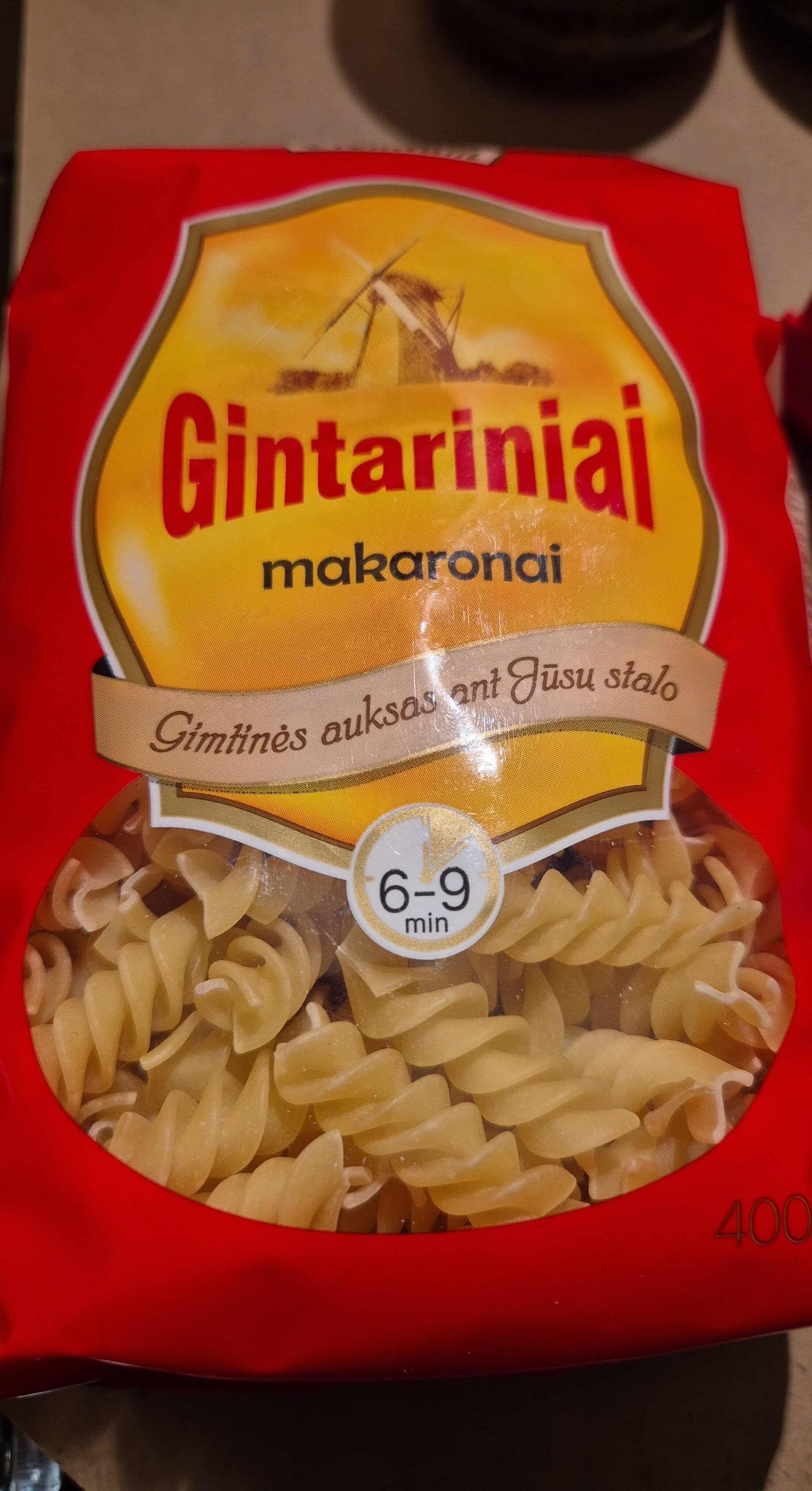 Premium Gintariniai Makaronai packshot