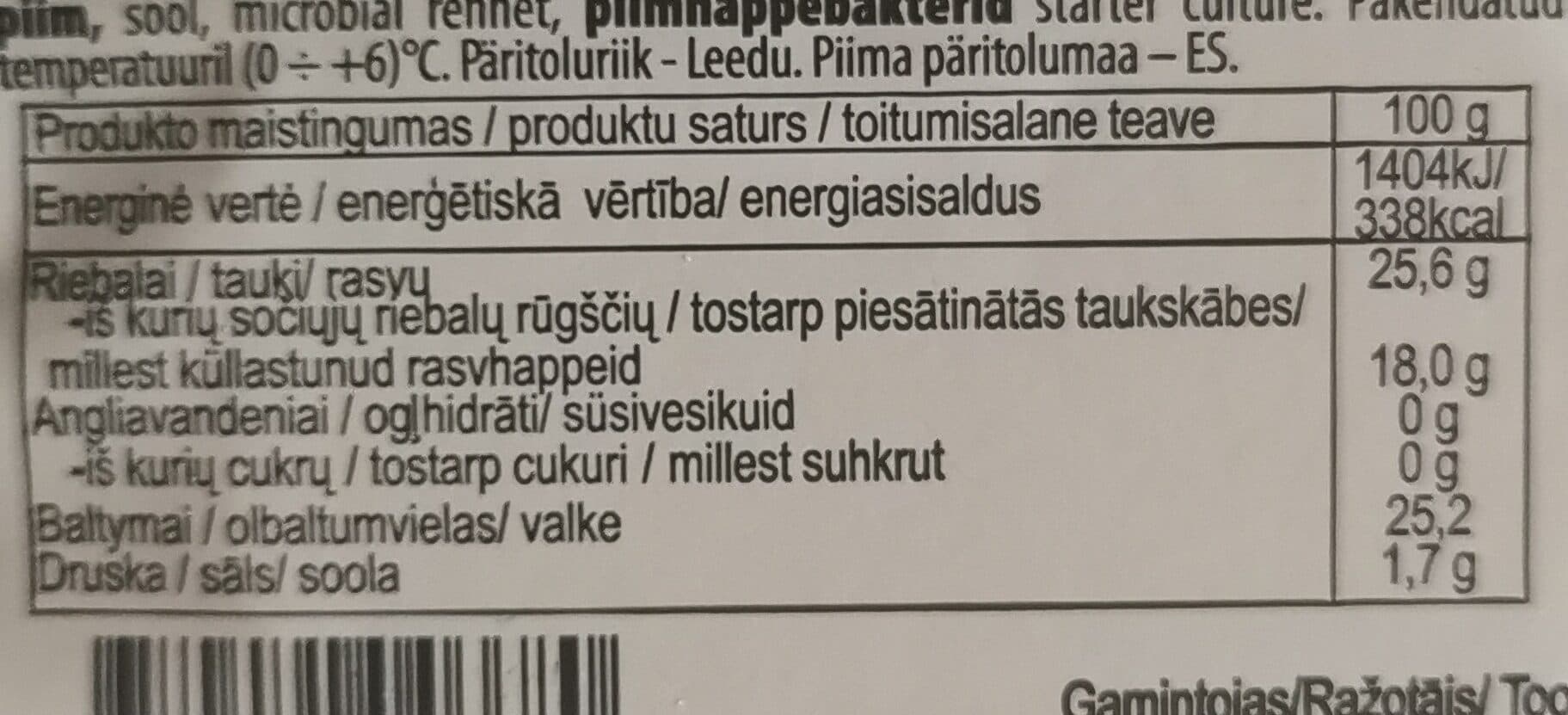Rokiškio sūris Sūris "Rokiškio NAMINIS" 45% packshot