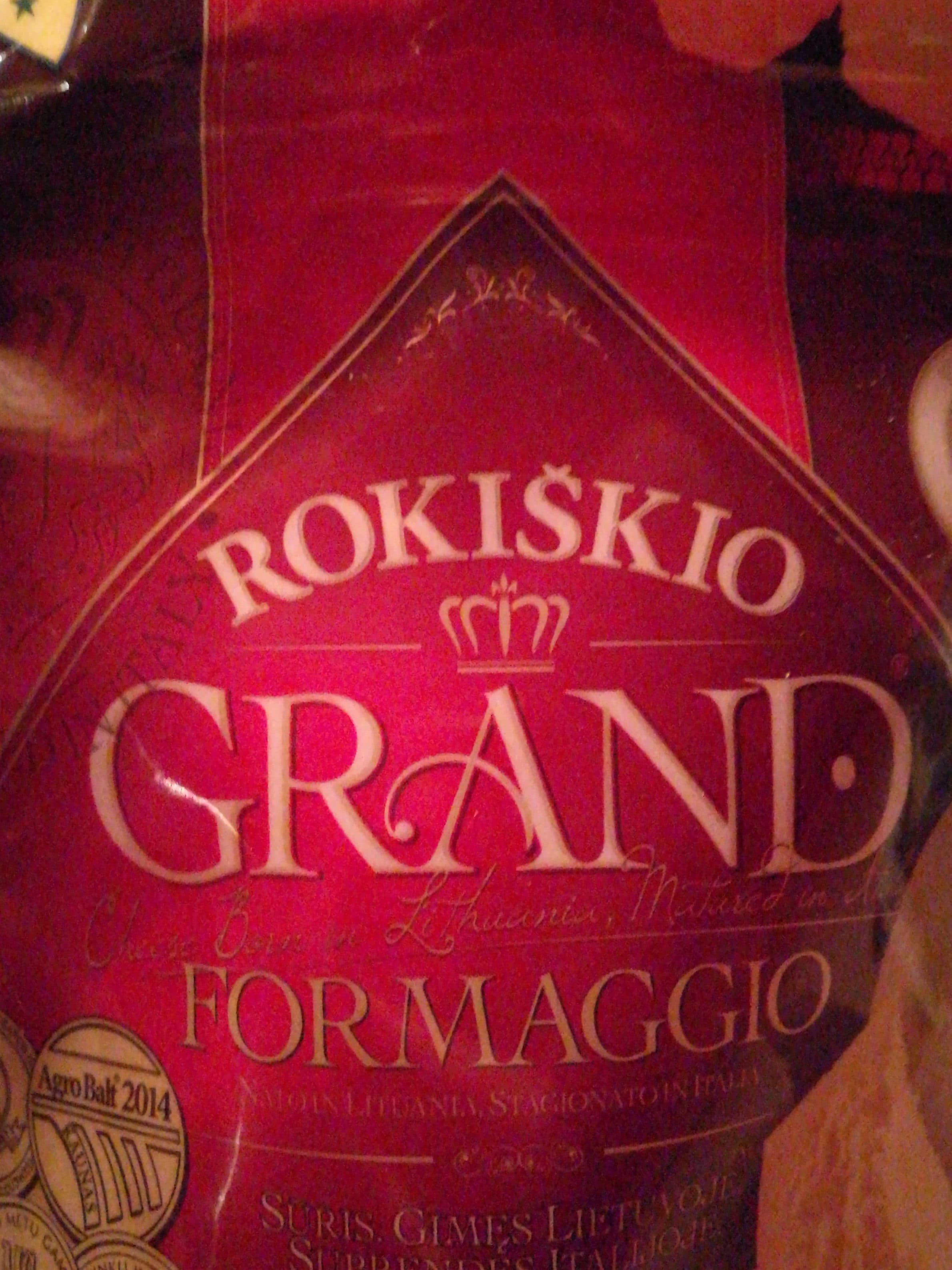 rokiškio Grand Formaggio crumbled packshot