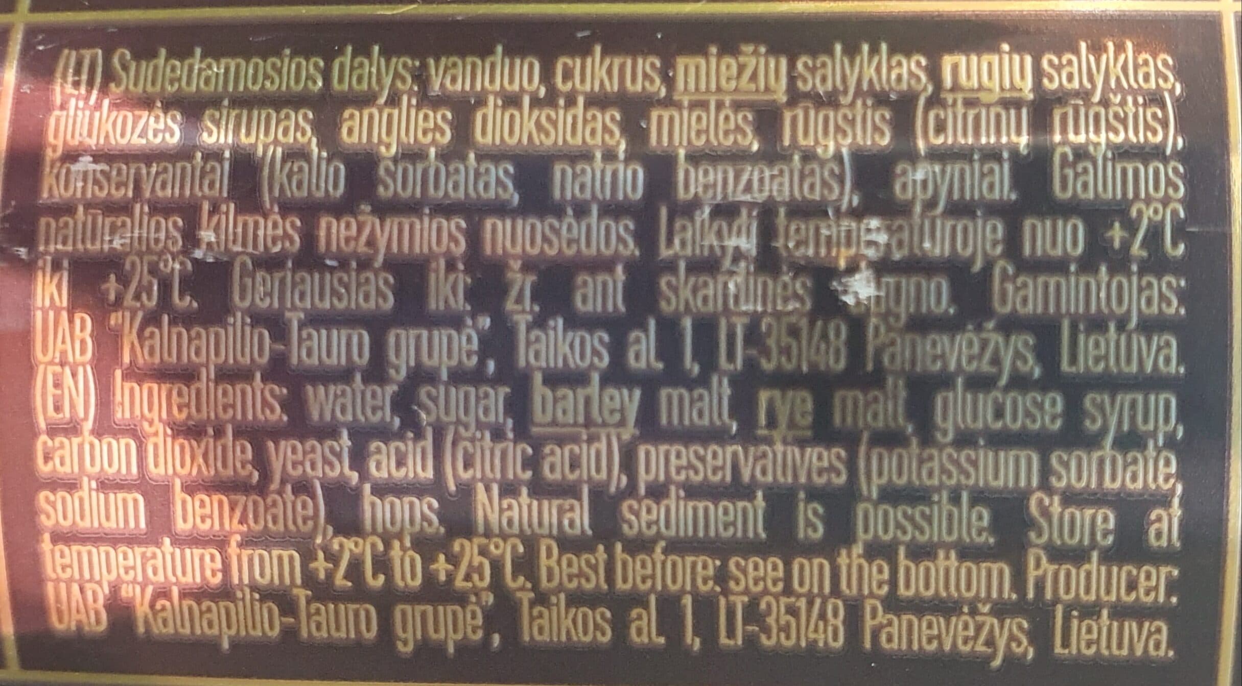 Tauras kvass packshot