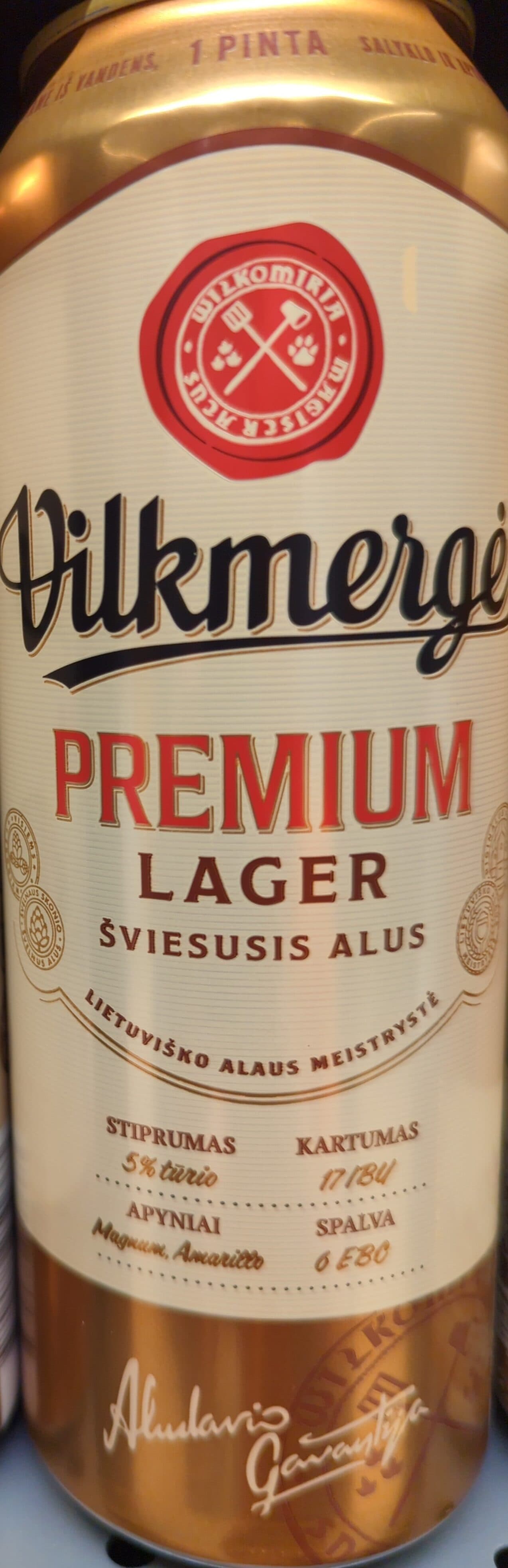 Vilkmergės Šviesusis alus packshot