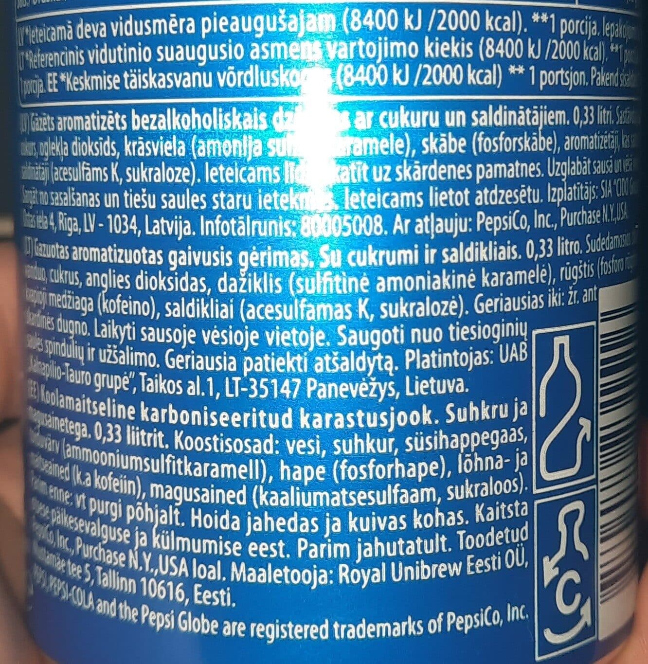 Pepsi Pepsi packshot