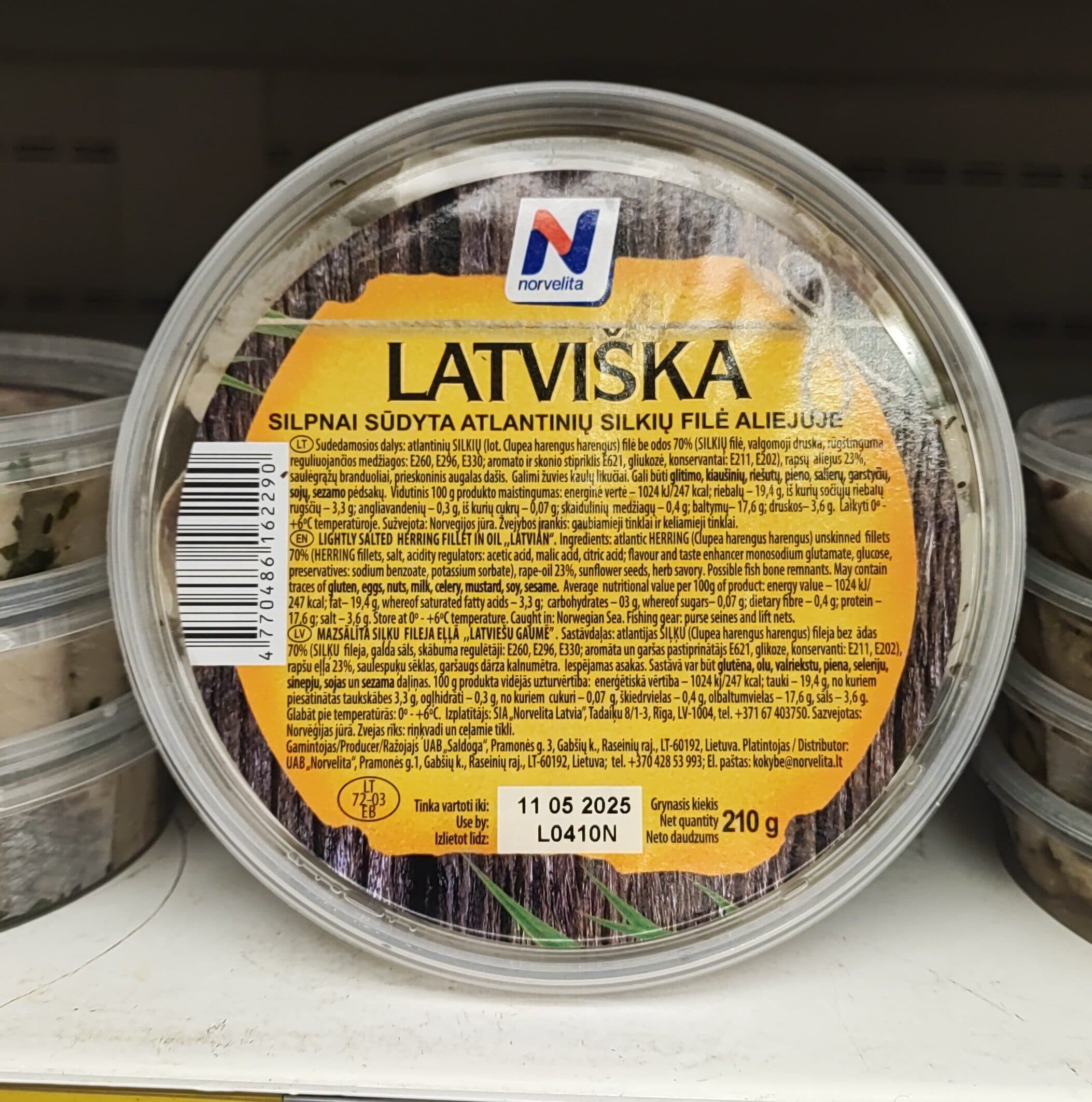siļķu fileja Norvelita Latviešu packshot