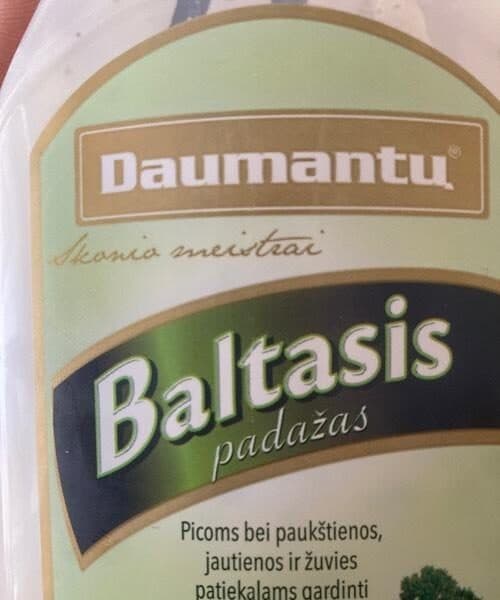 Daumantų Baltasis padažas packshot