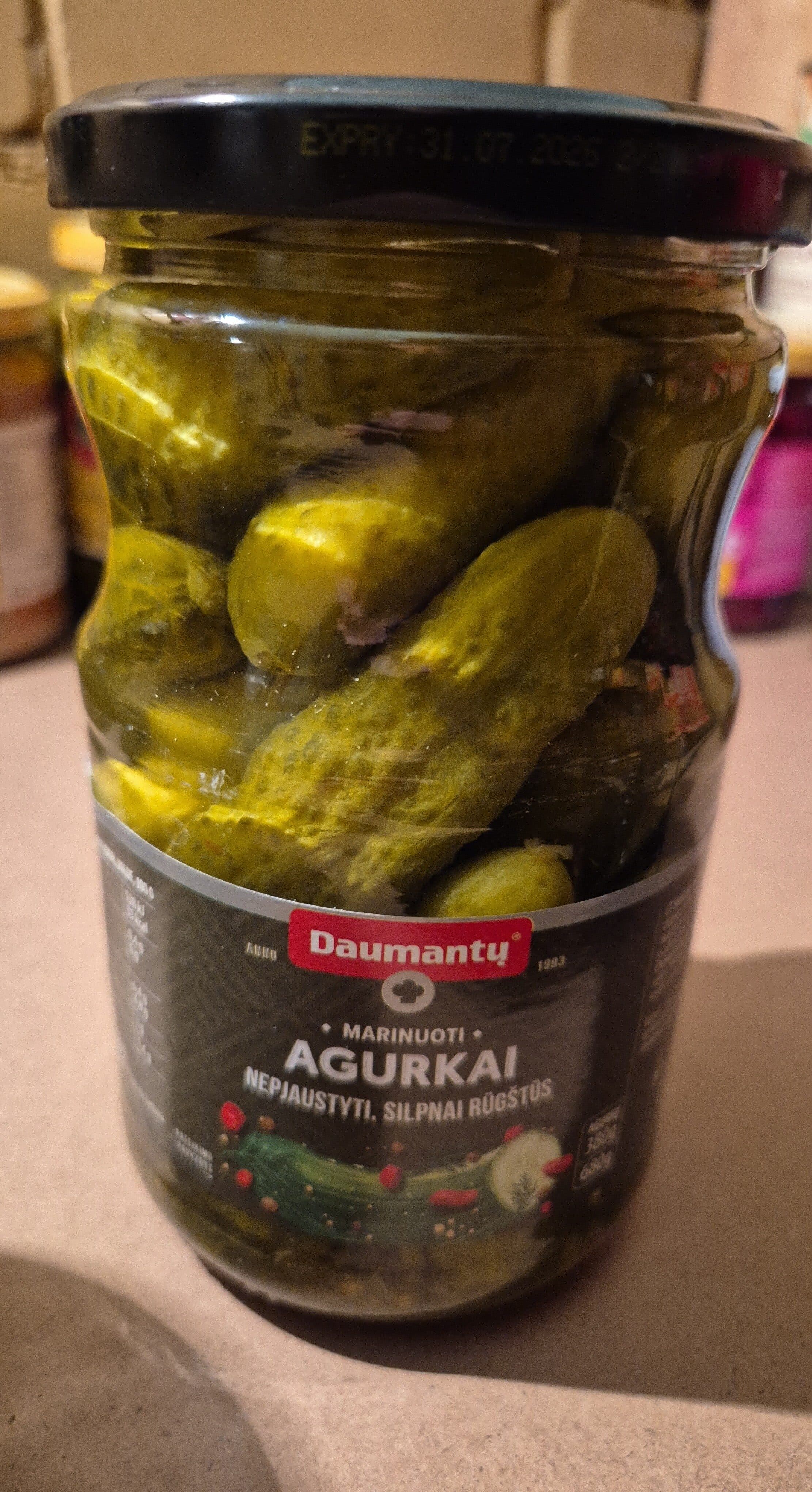Daumantų Marinuoti agurkai packshot