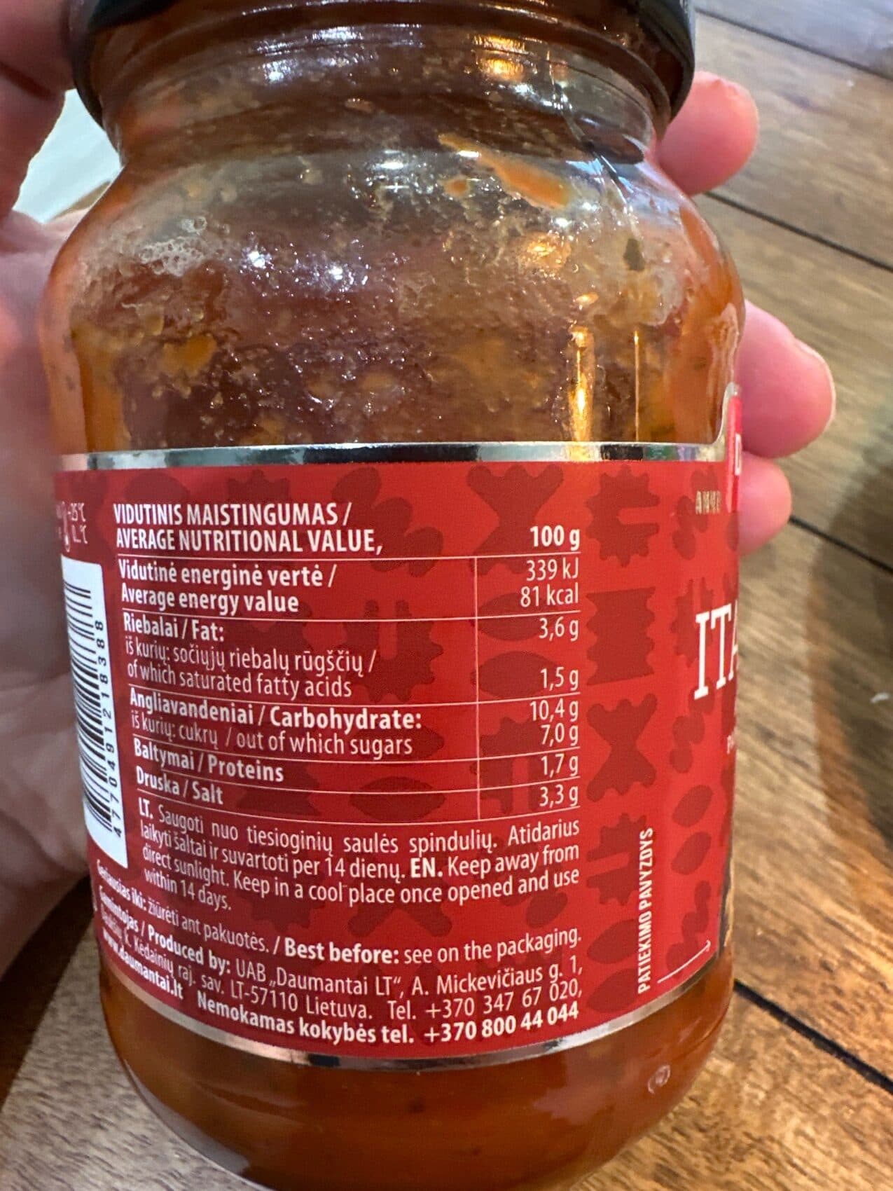 Daumantų Itališkas Padažas packshot