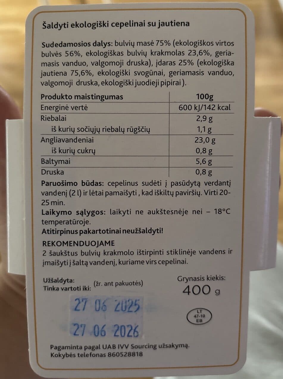 Vikis Cepelinai packshot