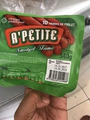 A Saucisse poulet packshot