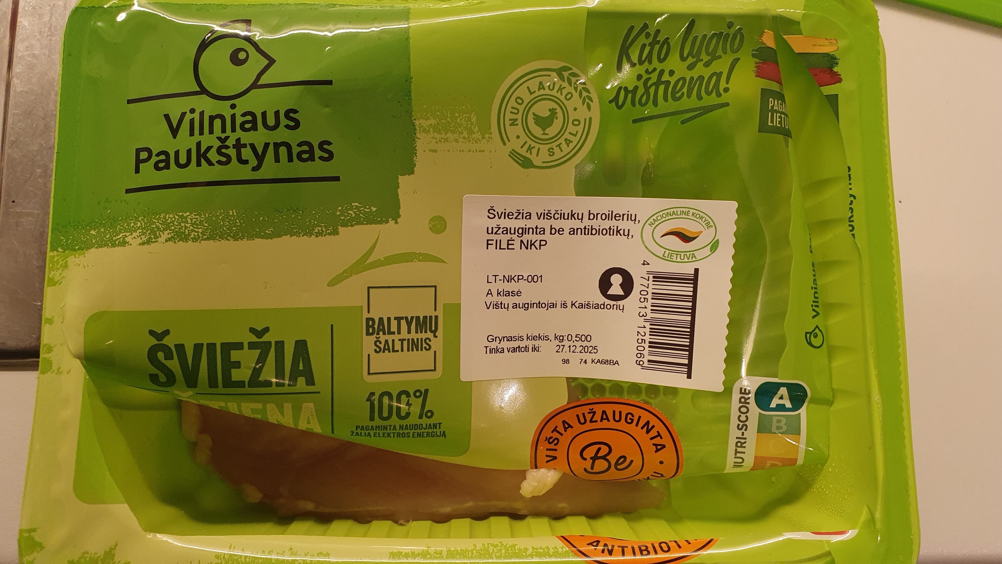 Vilniaus Paukštynas Raw chicken breast packshot