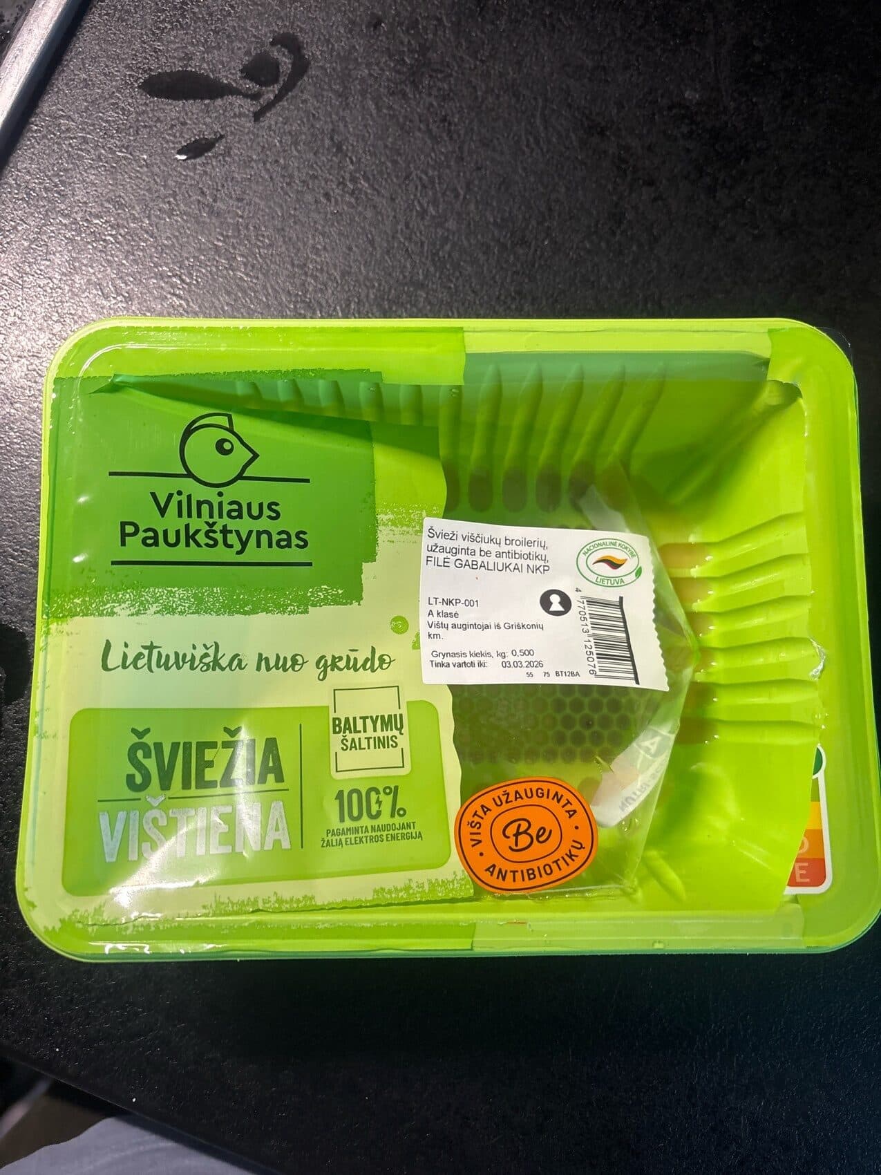 Vilniaus Paukštynas Švieži Viščiukų Broilerių, užauginta Be Antibiotiku packshot