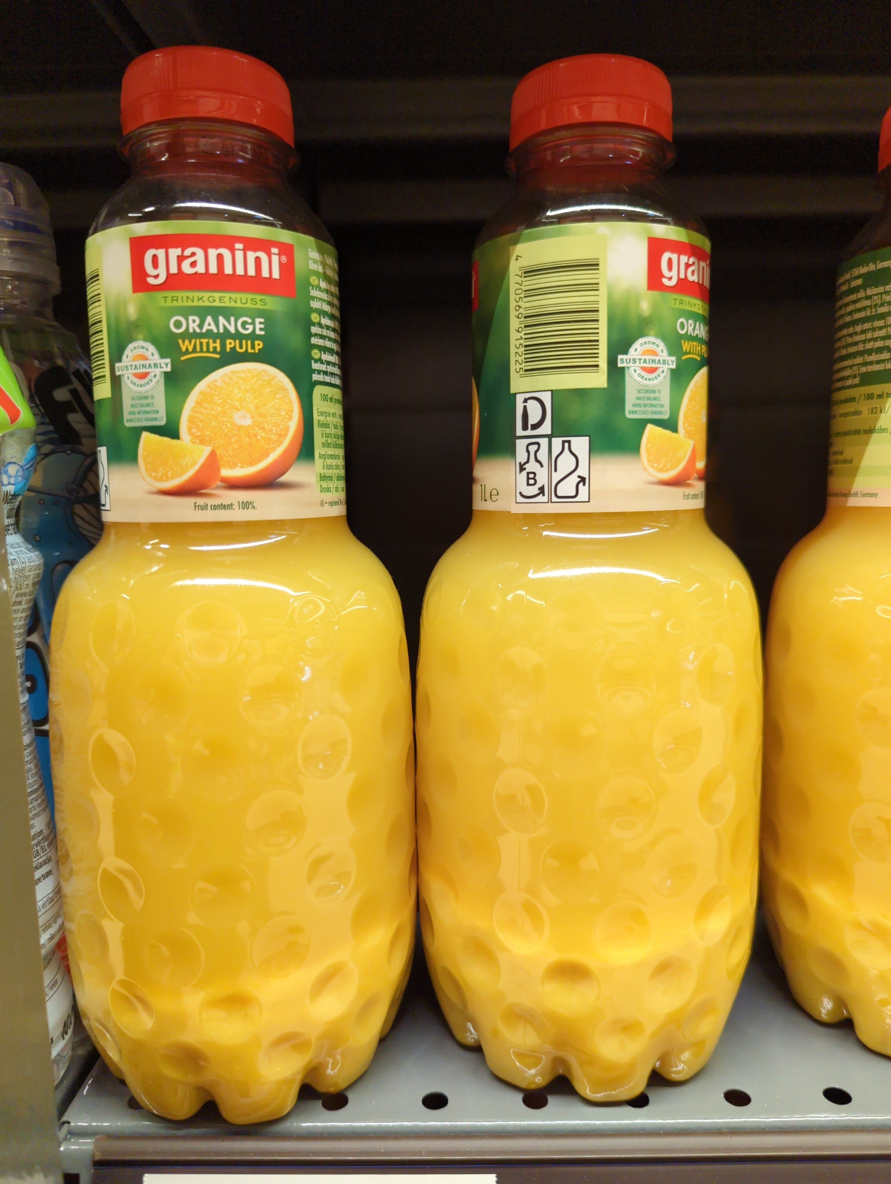 granini Orange Juice With Pulp packshot
