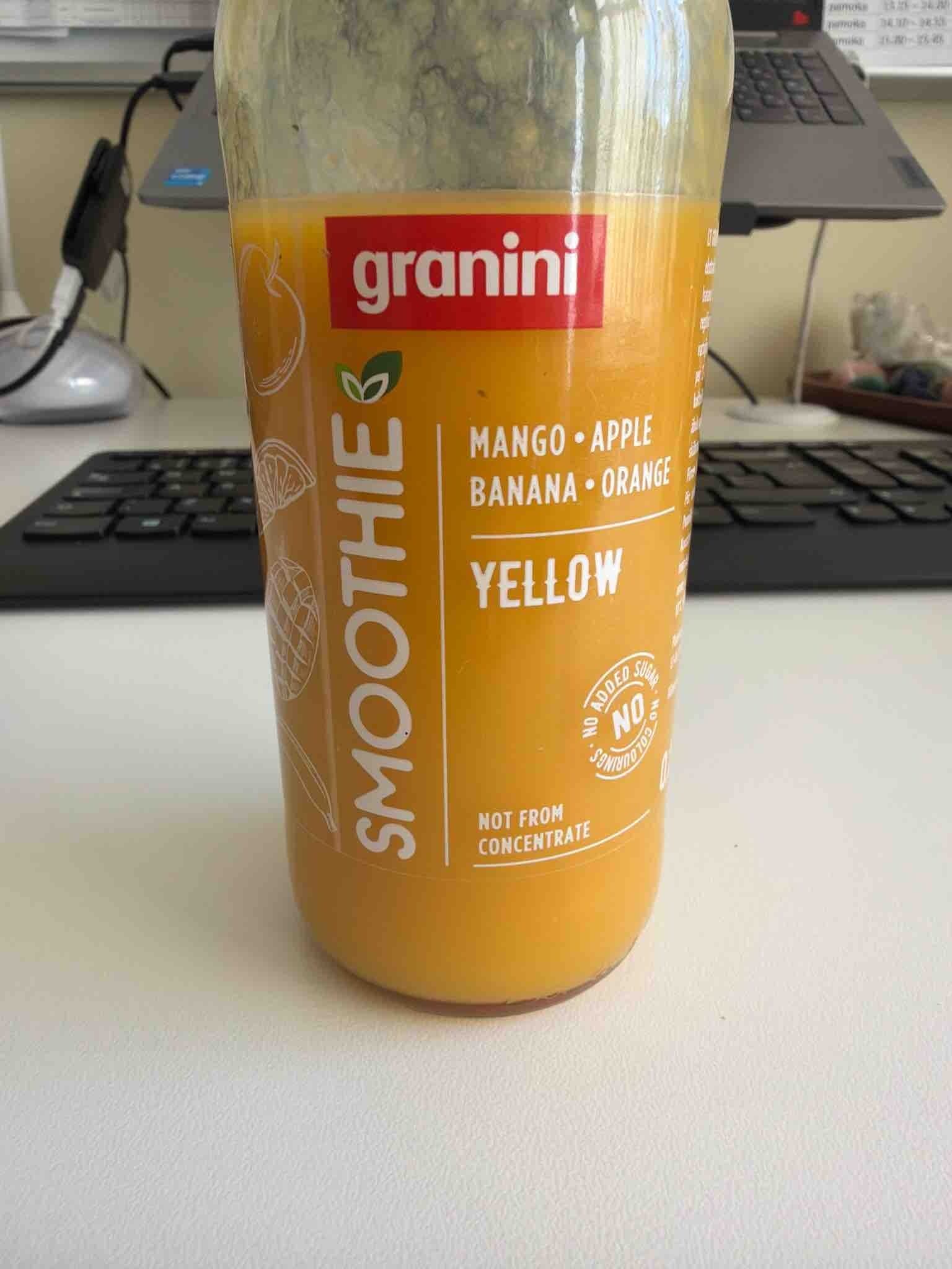 granini Smoothie Mango Apple Banana Orange Yellow packshot