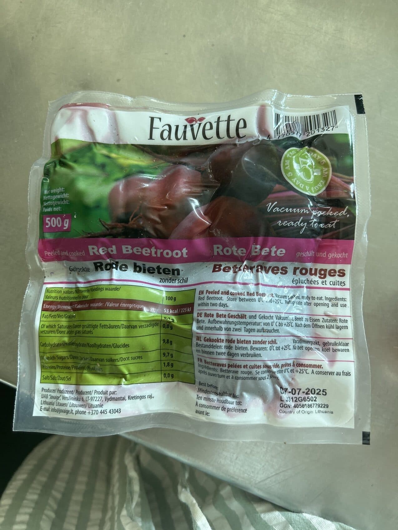 Fauvette Red Beetroot (cooked) packshot