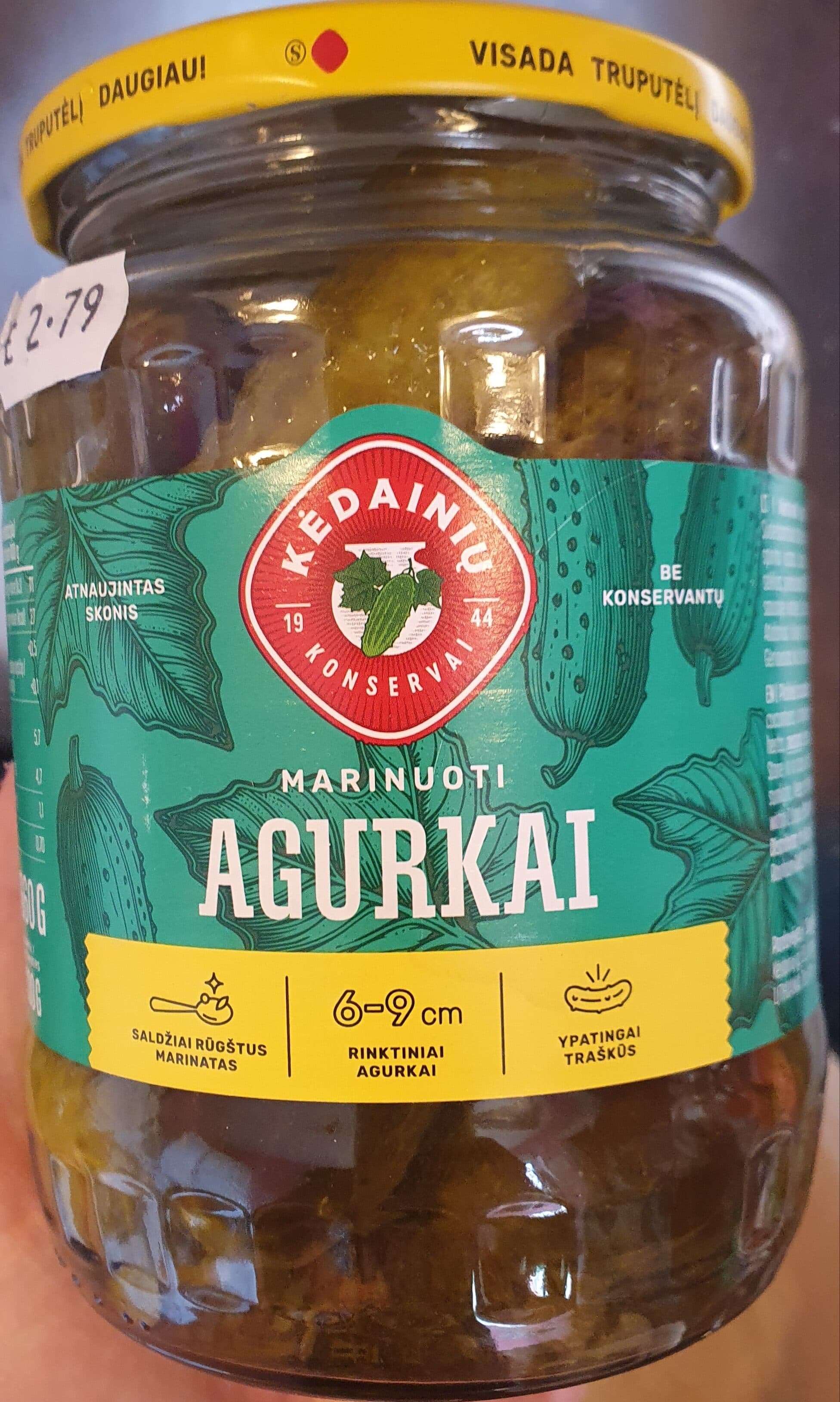 Kedainiu Konservai Pickled Cucumbers In Brine packshot