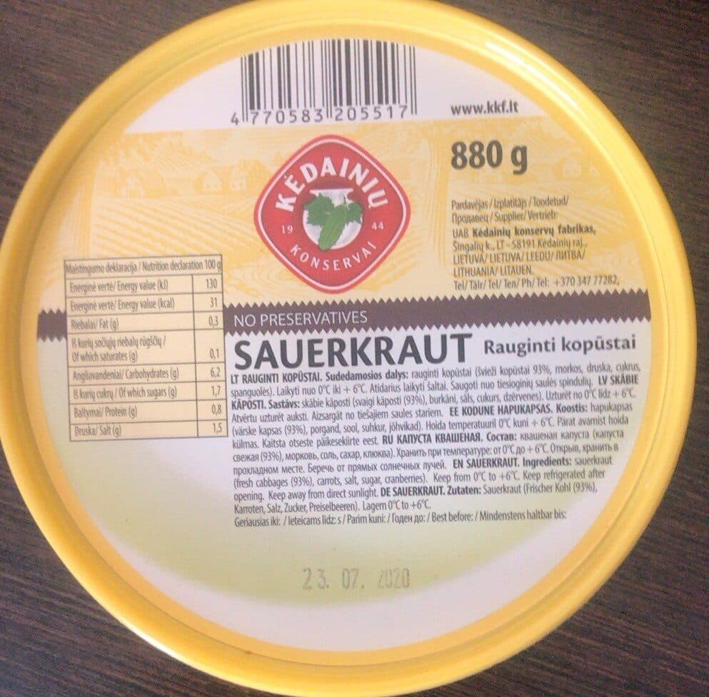 Kedainiu Konservai Col Encurtida packshot