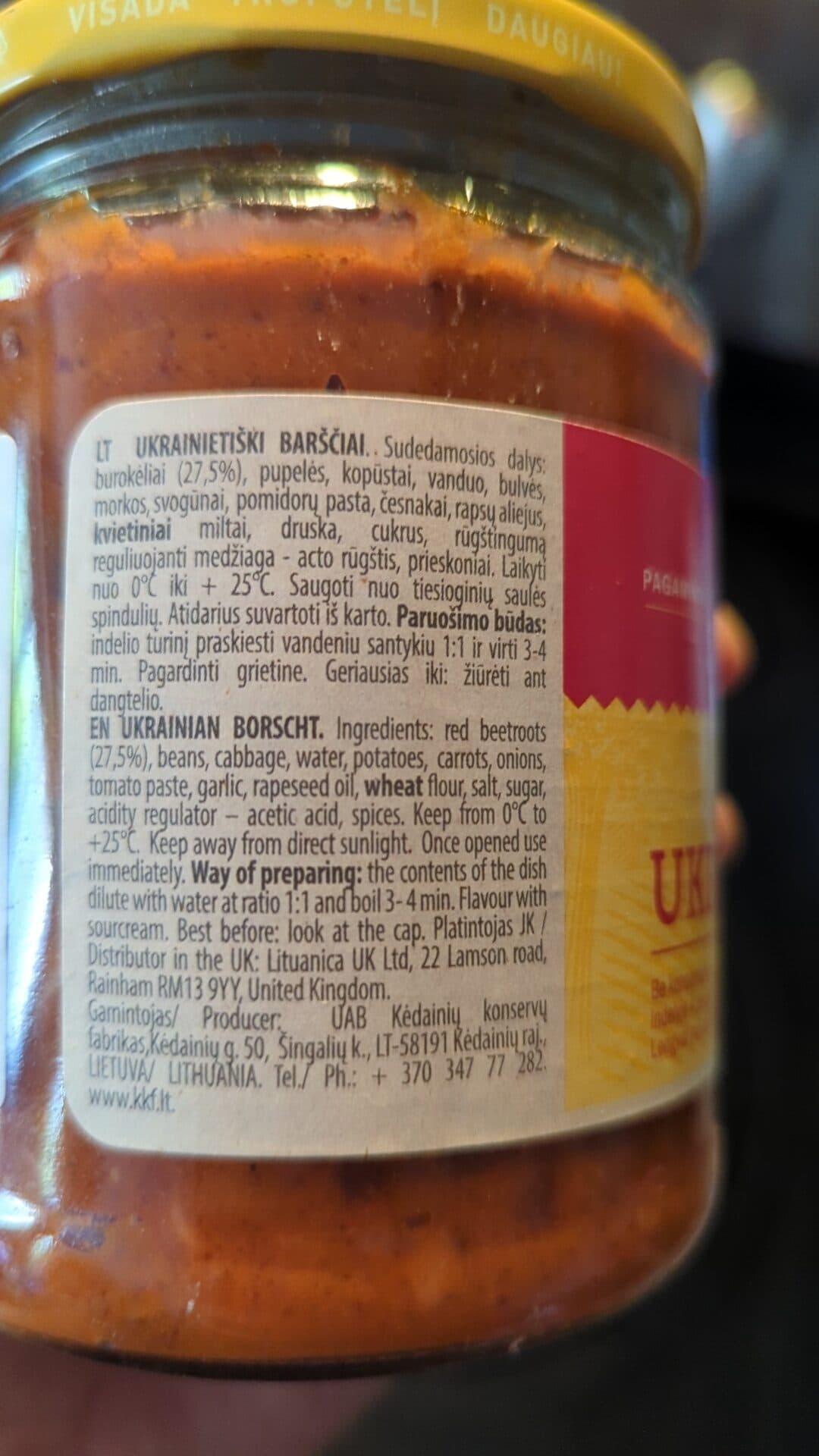 Kėdainių Ukrainietiški Barščiai packshot