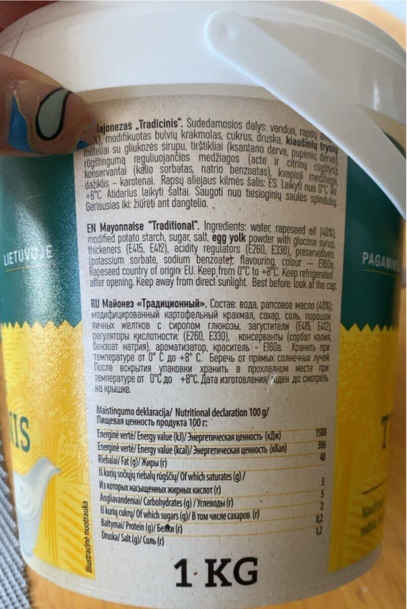 Open Food Facts Kėdainiu Majonezas packshot