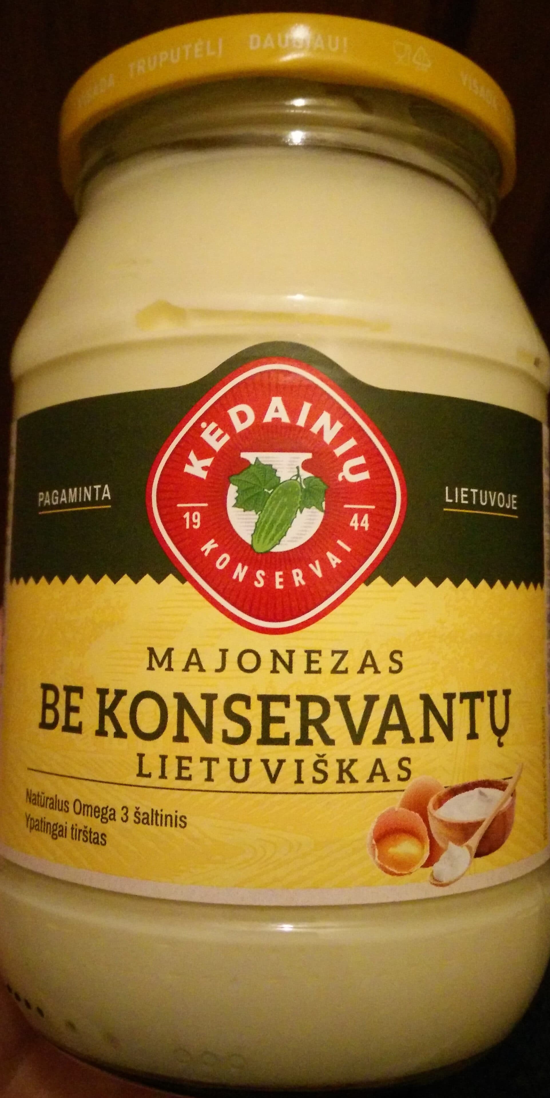 UAB Kėdainių konservų fabrikas Majonezas Lietuviškas Be konservantų packshot