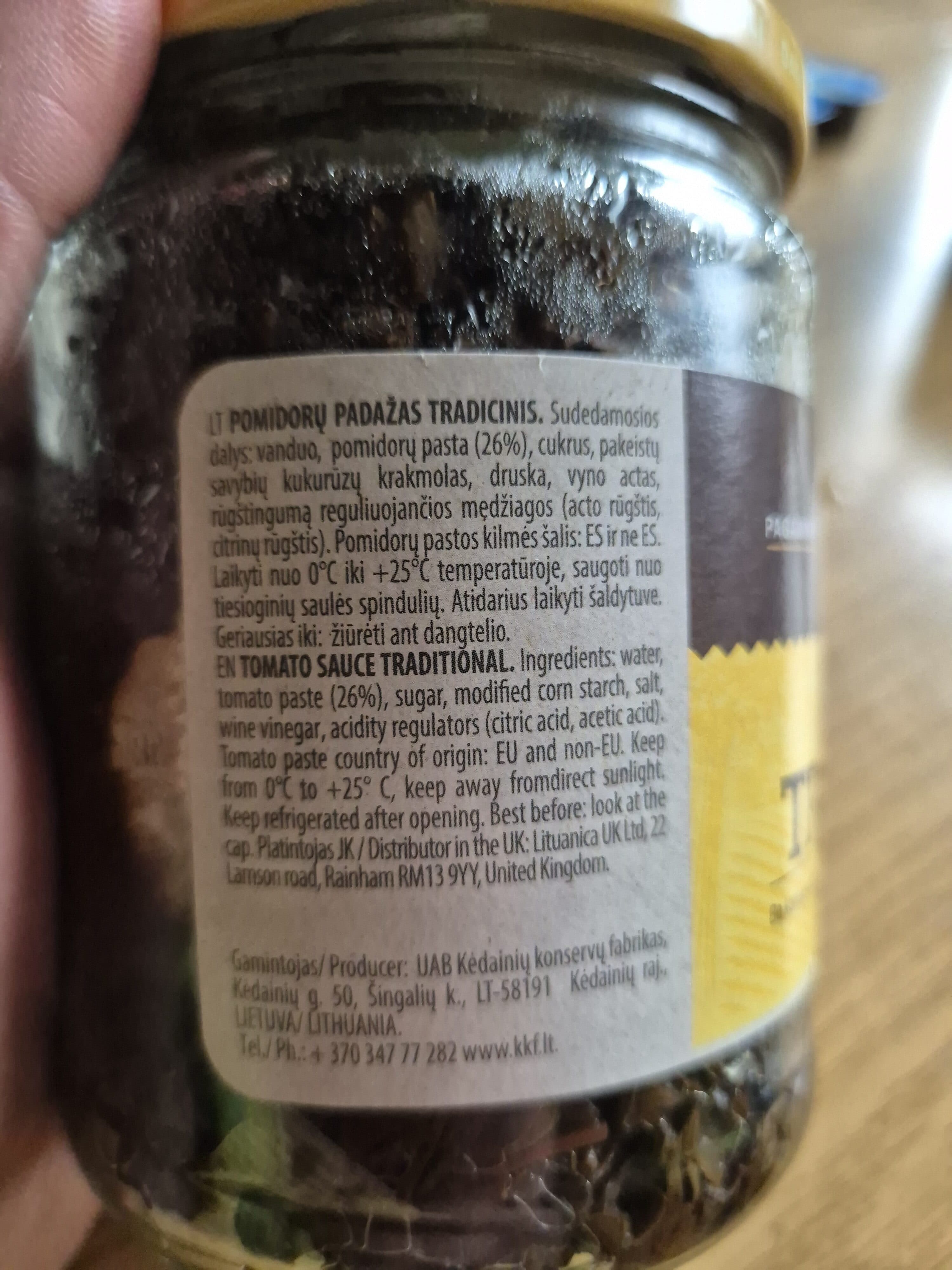 Kedainiu Konservai Pomidoru Padazas packshot