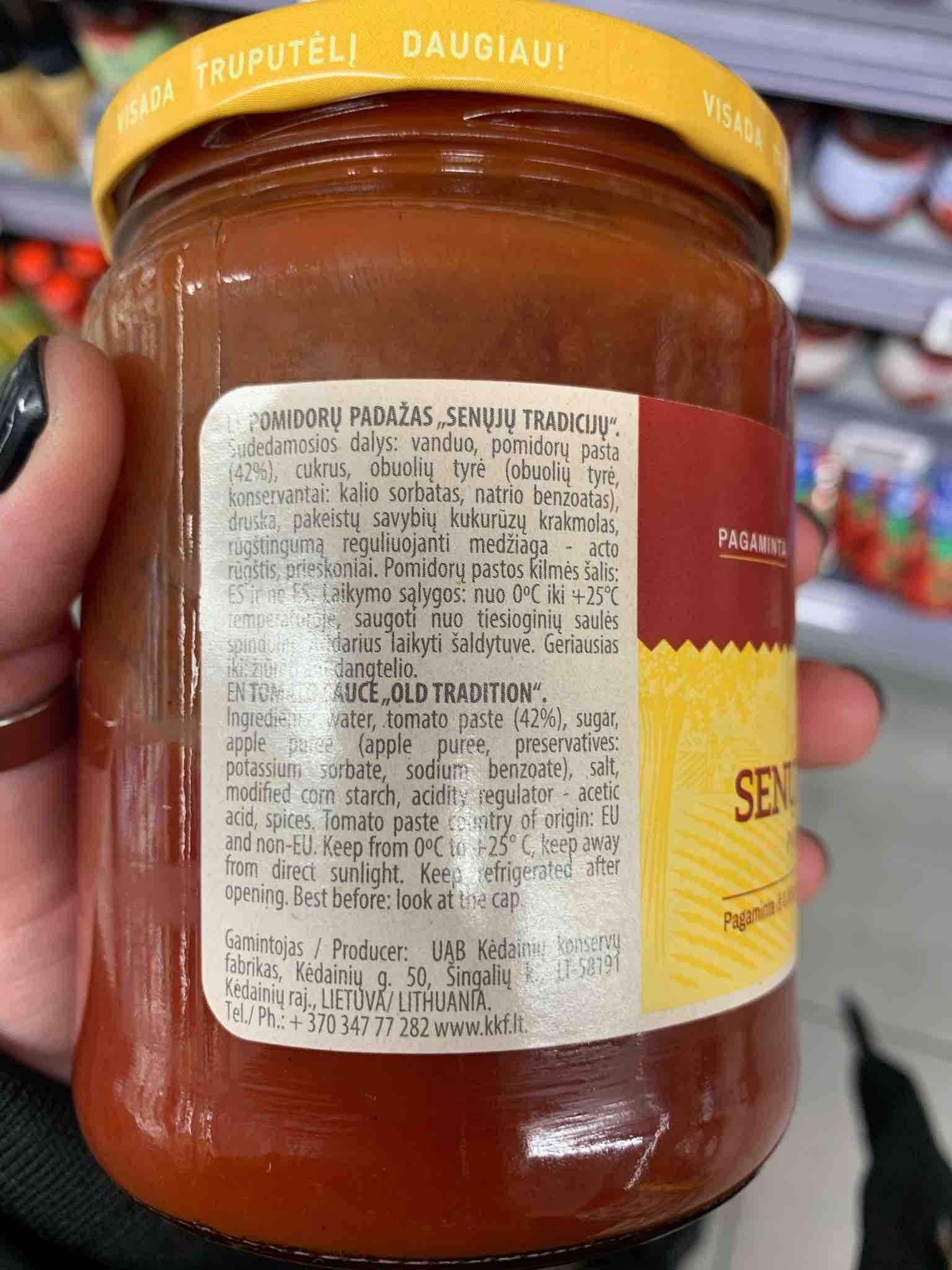 Kėdainių Konservai Tomato Sauce, "old Tradition" packshot