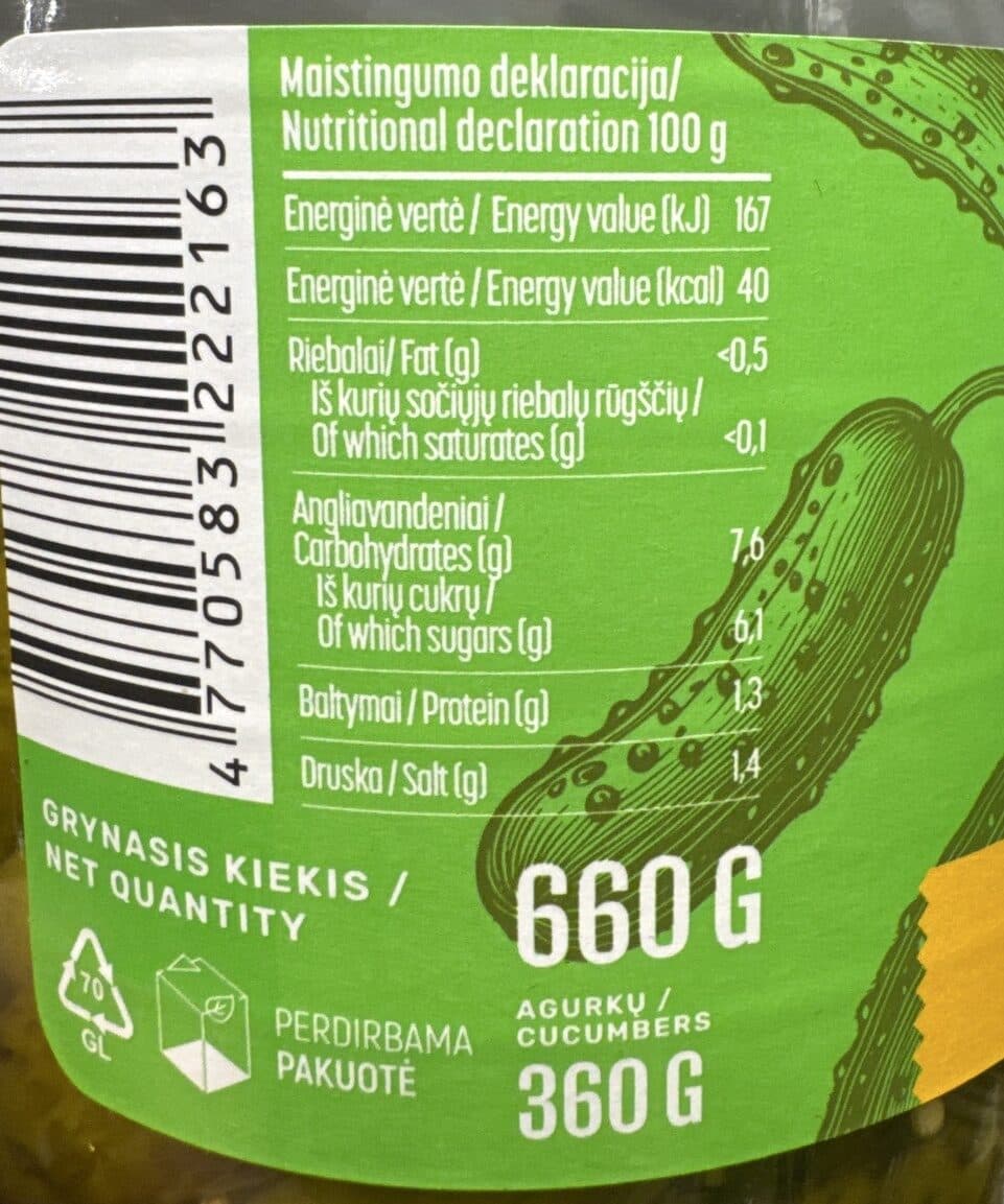 Kėdainių Konservai Marinuoti Agurkėliai packshot