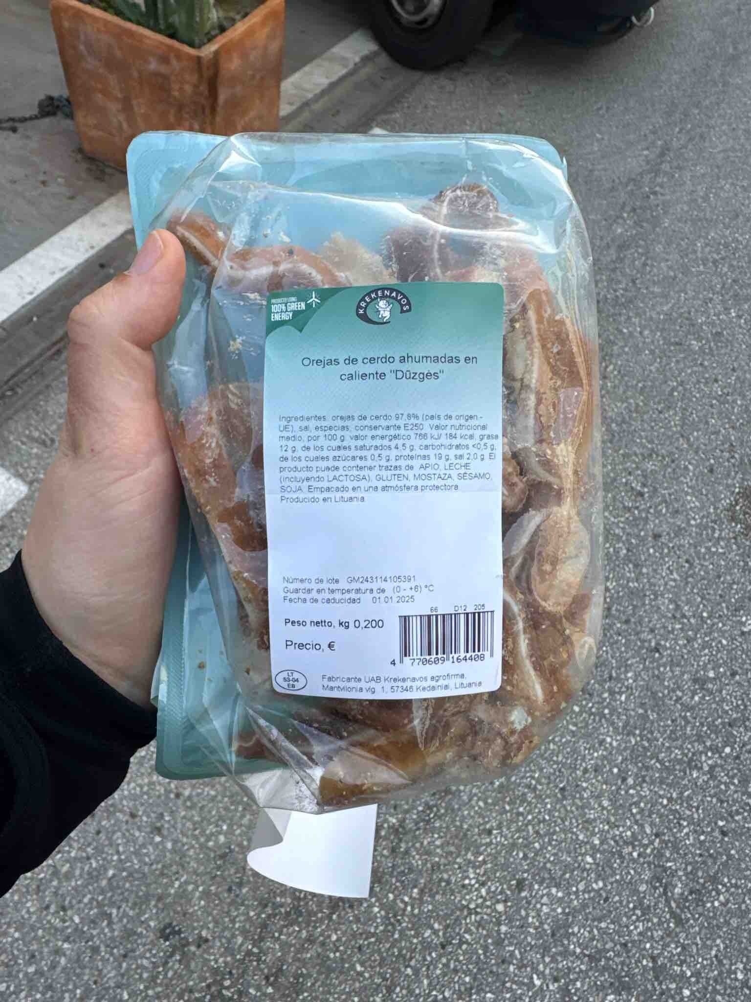 Krekenavos Orejas De Cerdo Ahumadas En Caliente "düzges" packshot