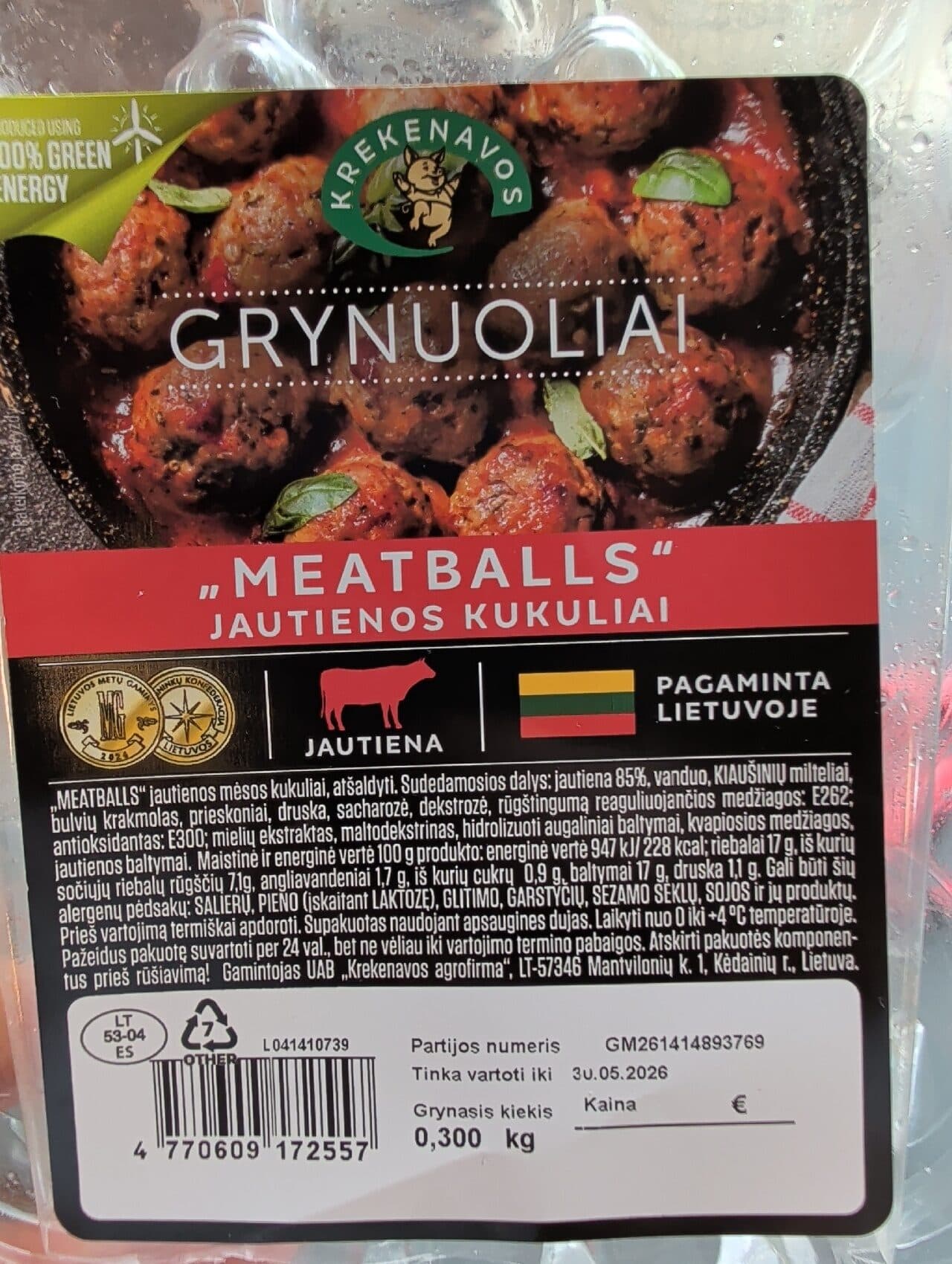 Krekenavos Meatballs packshot