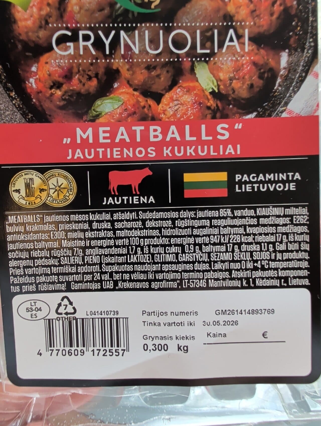 Krekenavos Meatballs packshot