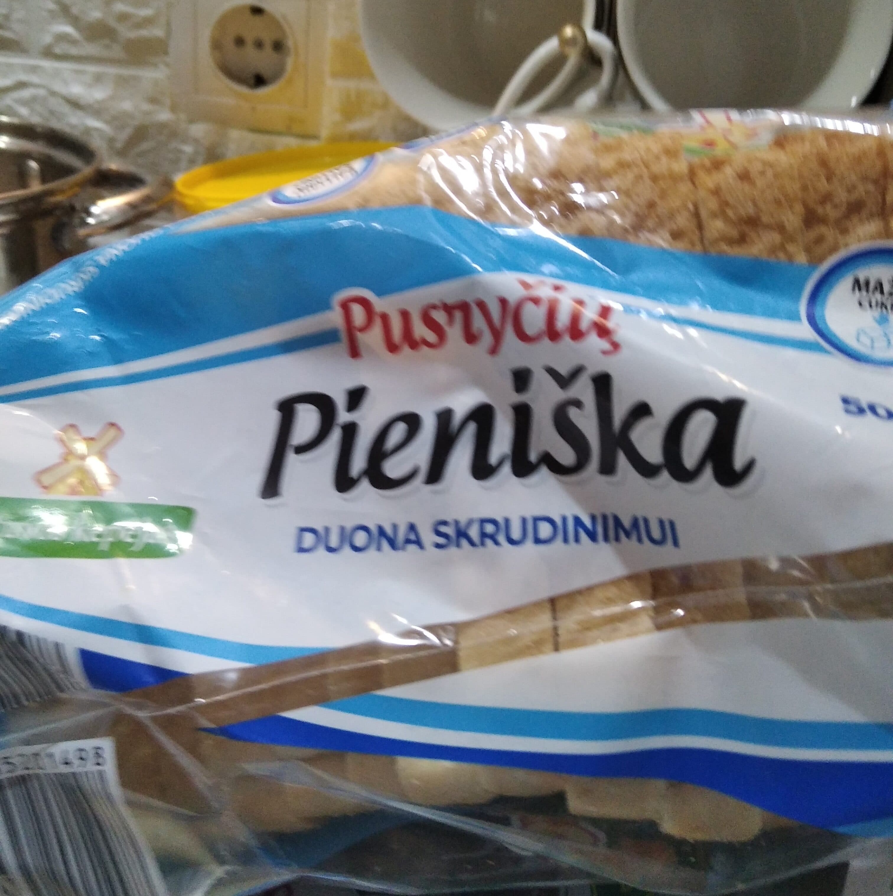 Lietuvos kepėjas Pieniška Duona Skrudinimui packshot