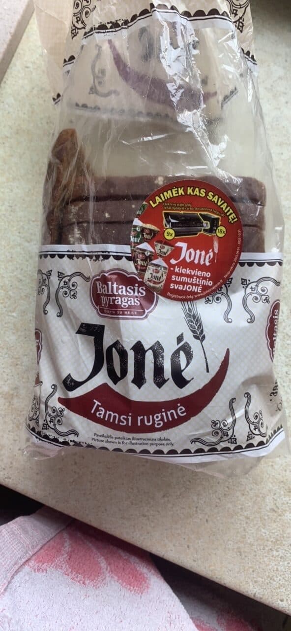 Jonė Dark rye bread JONĖ packshot