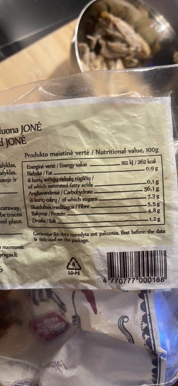Jonė Jonė tamsi duona packshot