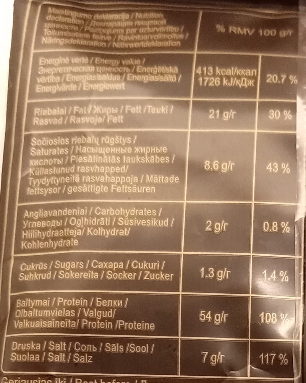 Klaipėdos mėsinė Torrido Dried Pork Chips packshot