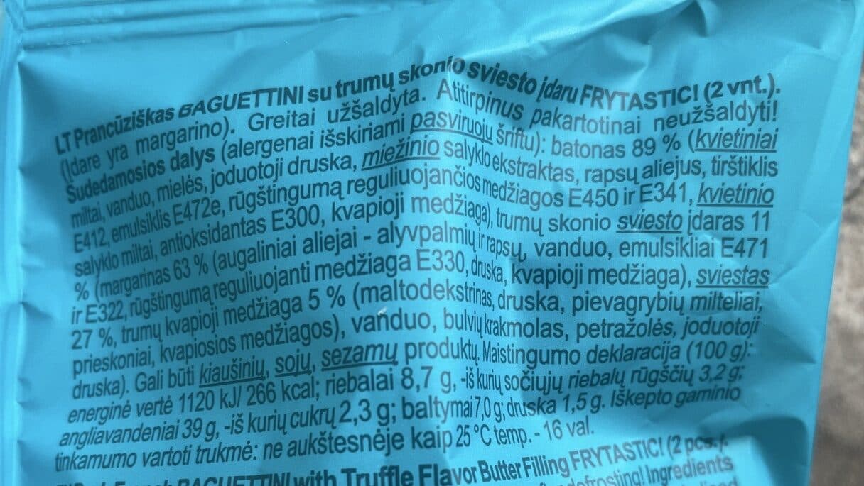 Mantinga French Baguettini Truffle Butter Flavor packshot