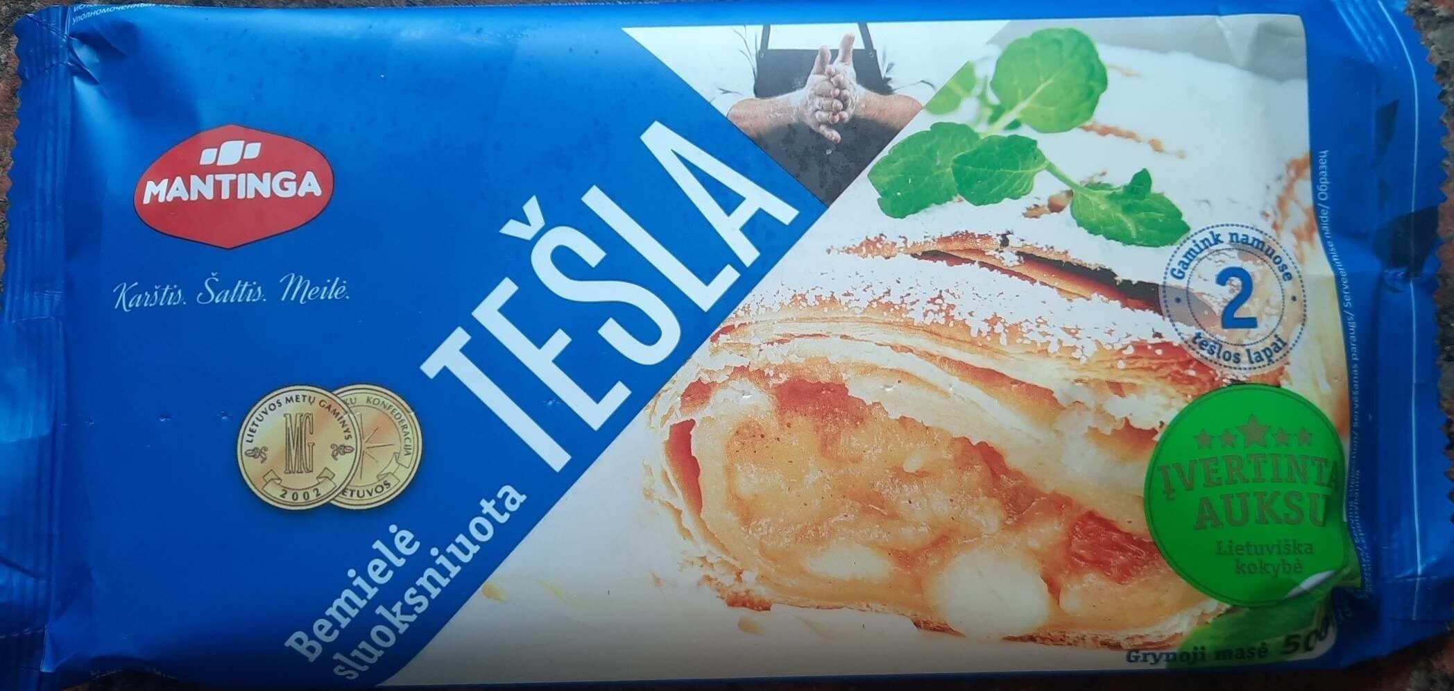 Puff pastry dough folded packshot