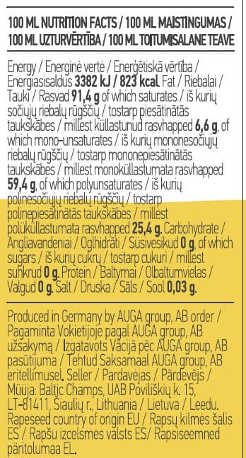 Auga Rapeseed Oil packshot