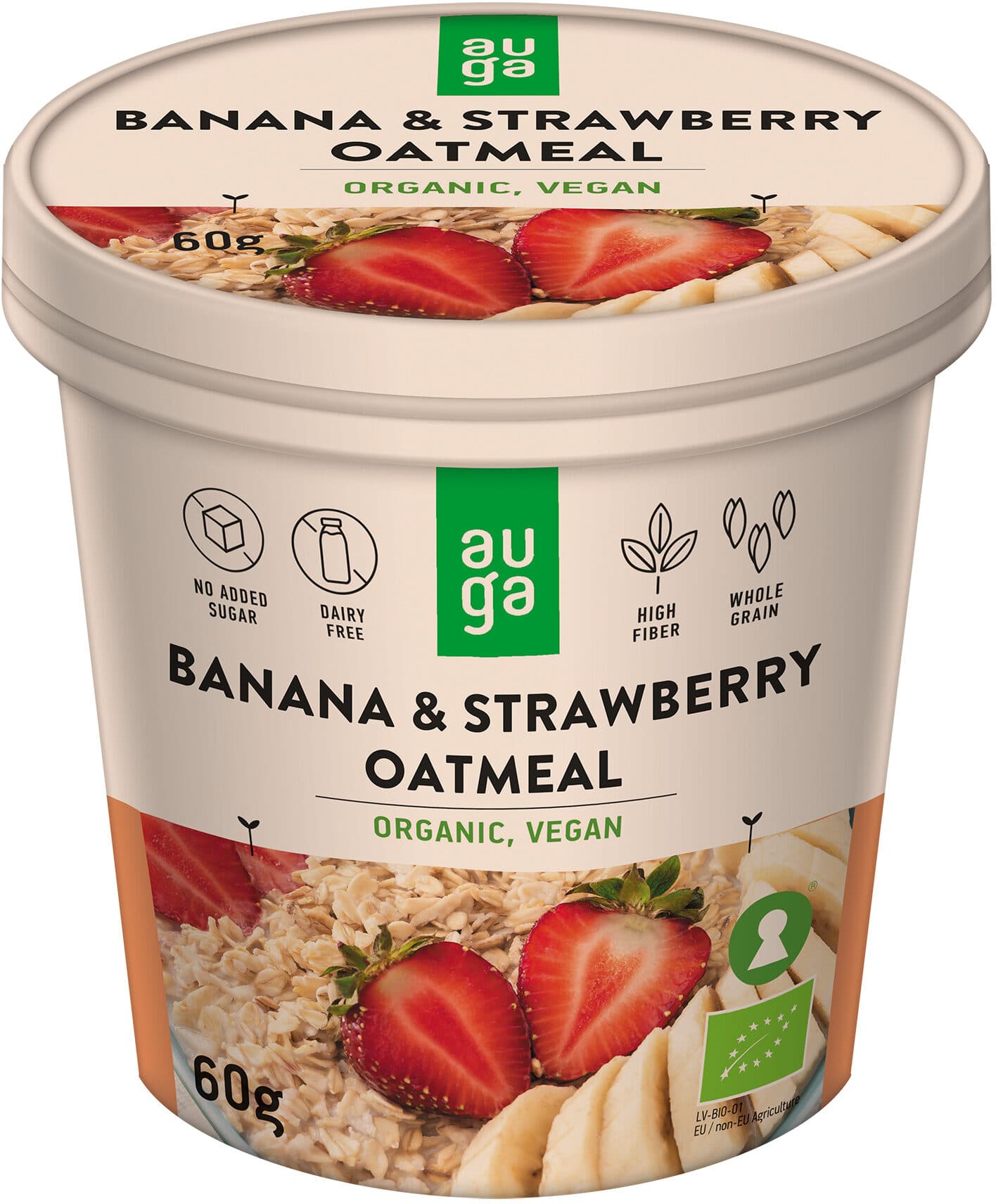 Buda Banana & Strawberry Instant Oatmeal packshot