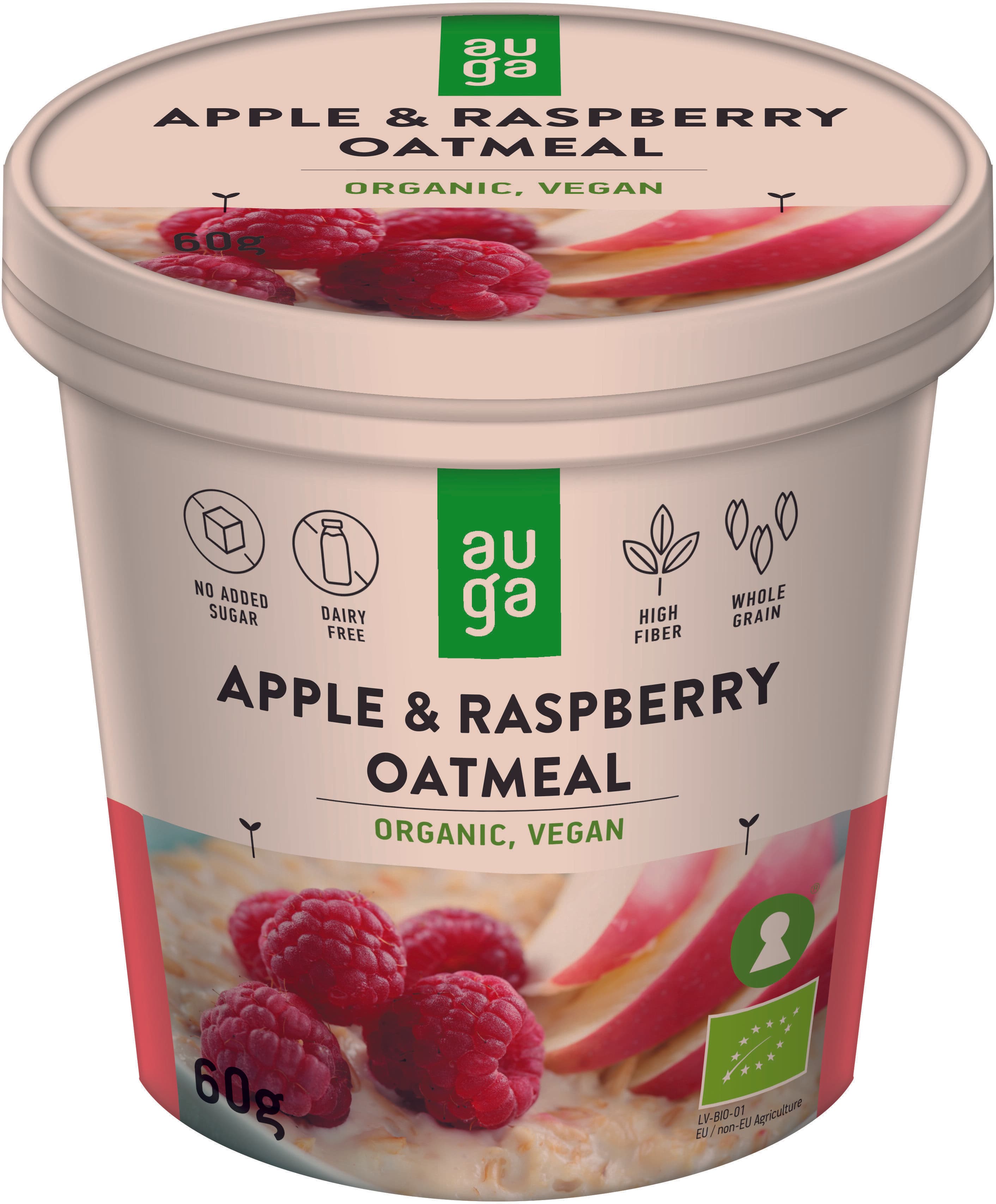 Auga Apple & Raspberry Oatmeal packshot