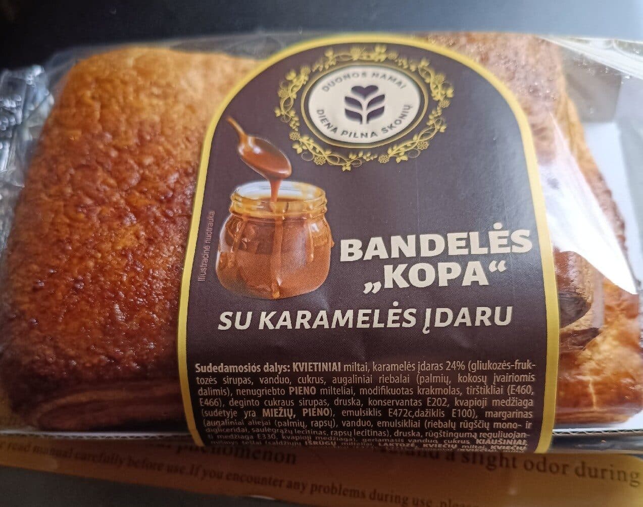 Duonos Namai Bandelės "Kopa" su karamelės įdaru packshot