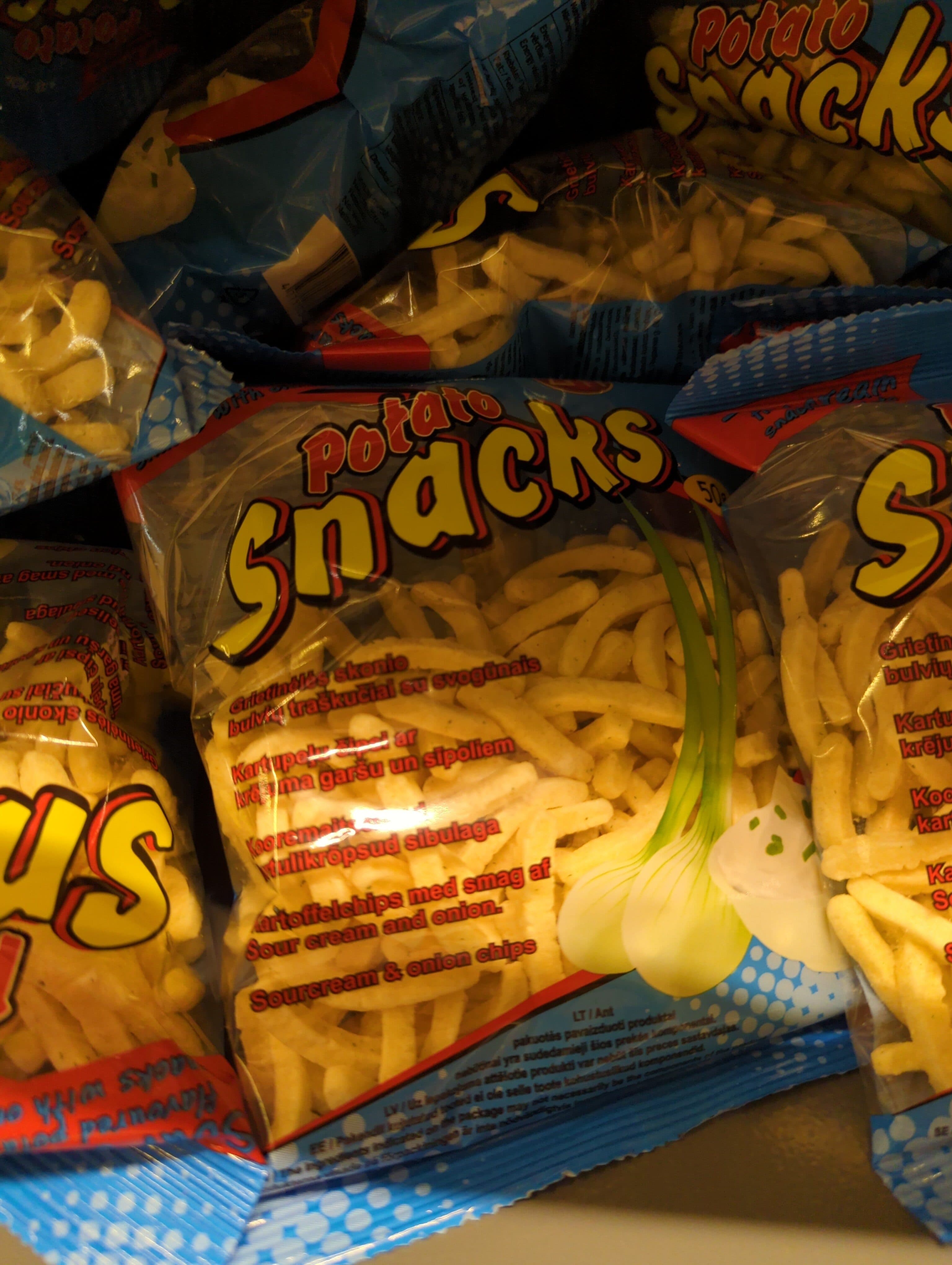 Jega Sour cream and onion potato chips packshot