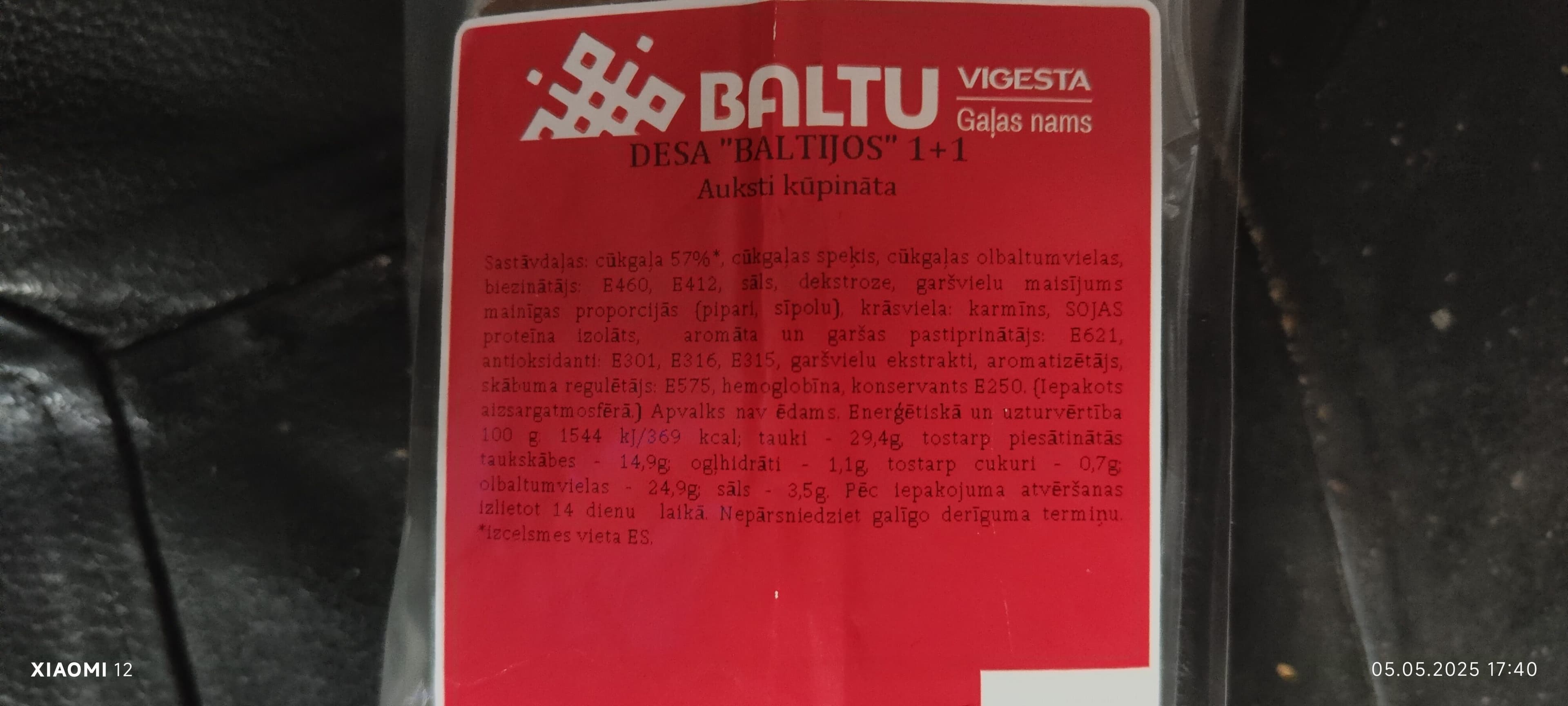 Open Food Facts Desa "BALTIJOS" 1+1 packshot