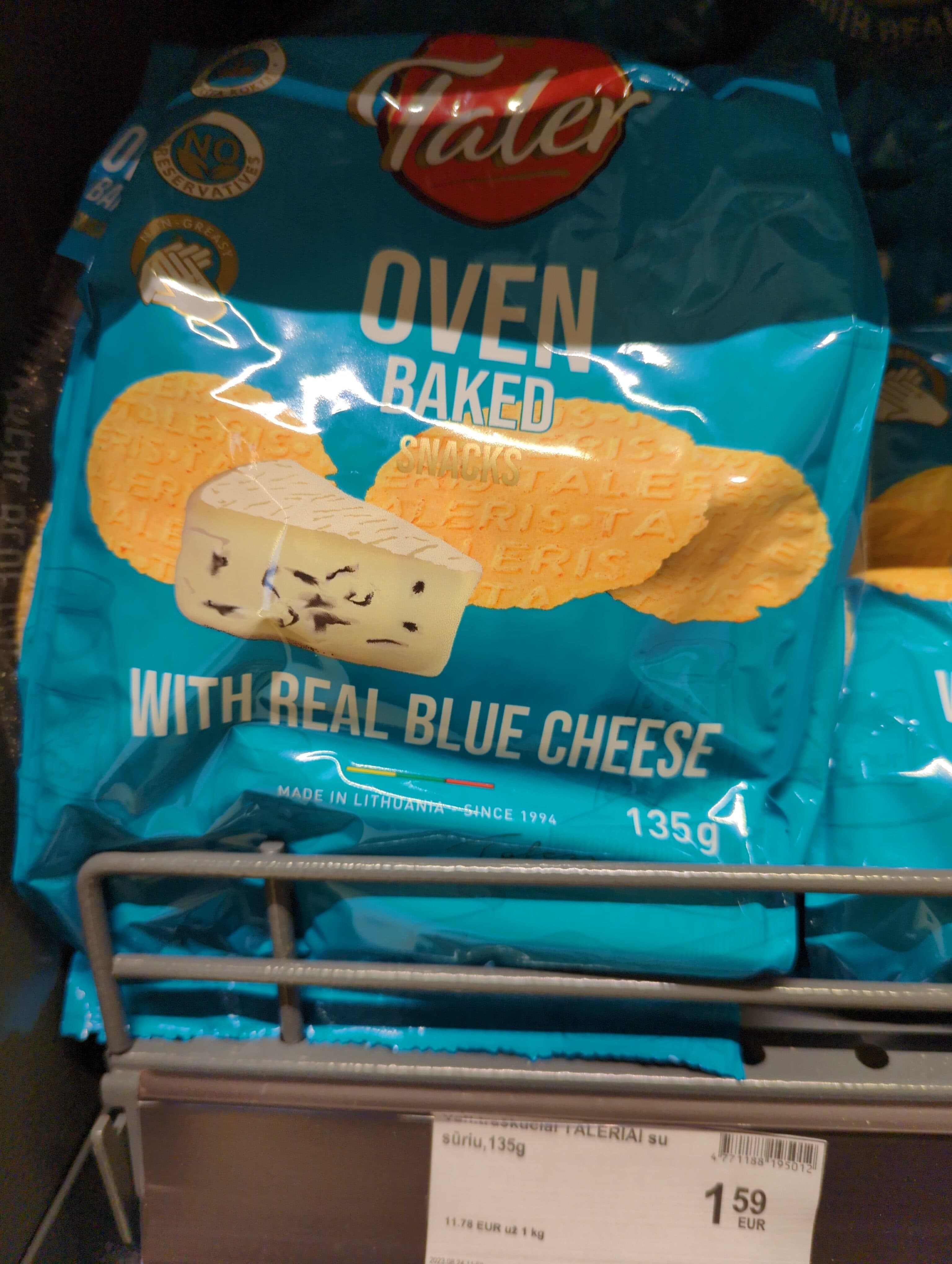Taler OVEN BAKED SNACKS REAL BLUE CHEESE packshot