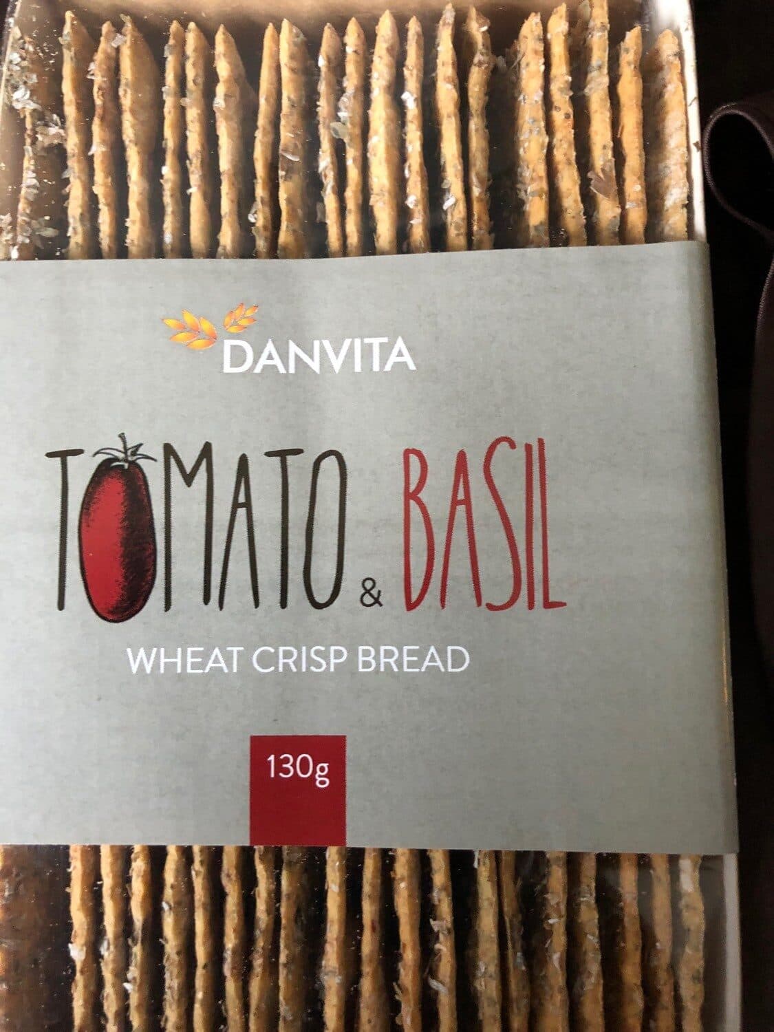 Danvita Crisp bread Με ντομάτα και βασιλικό packshot