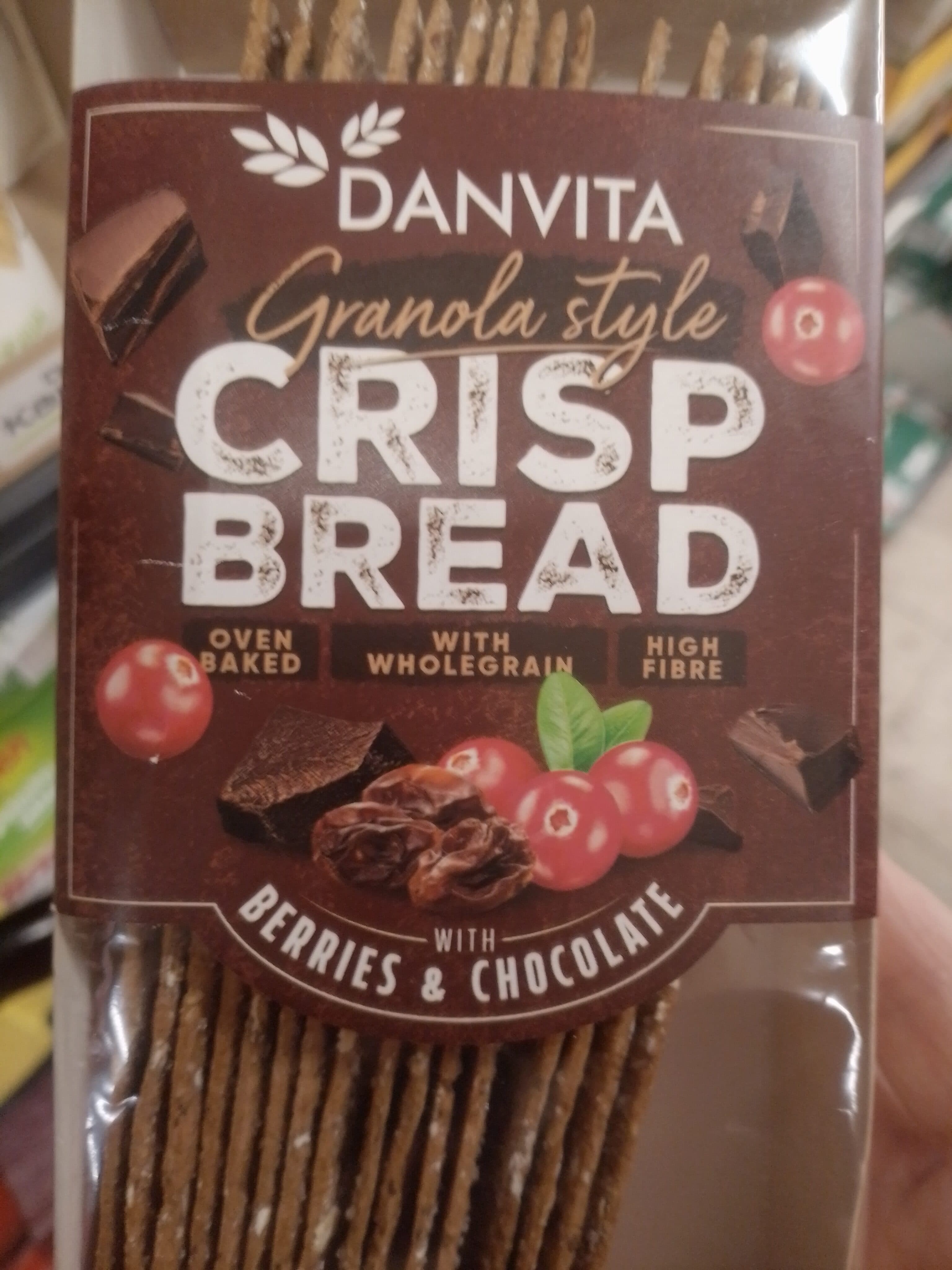 Danvita Danvita Crisp Bread - berries and chocolate packshot