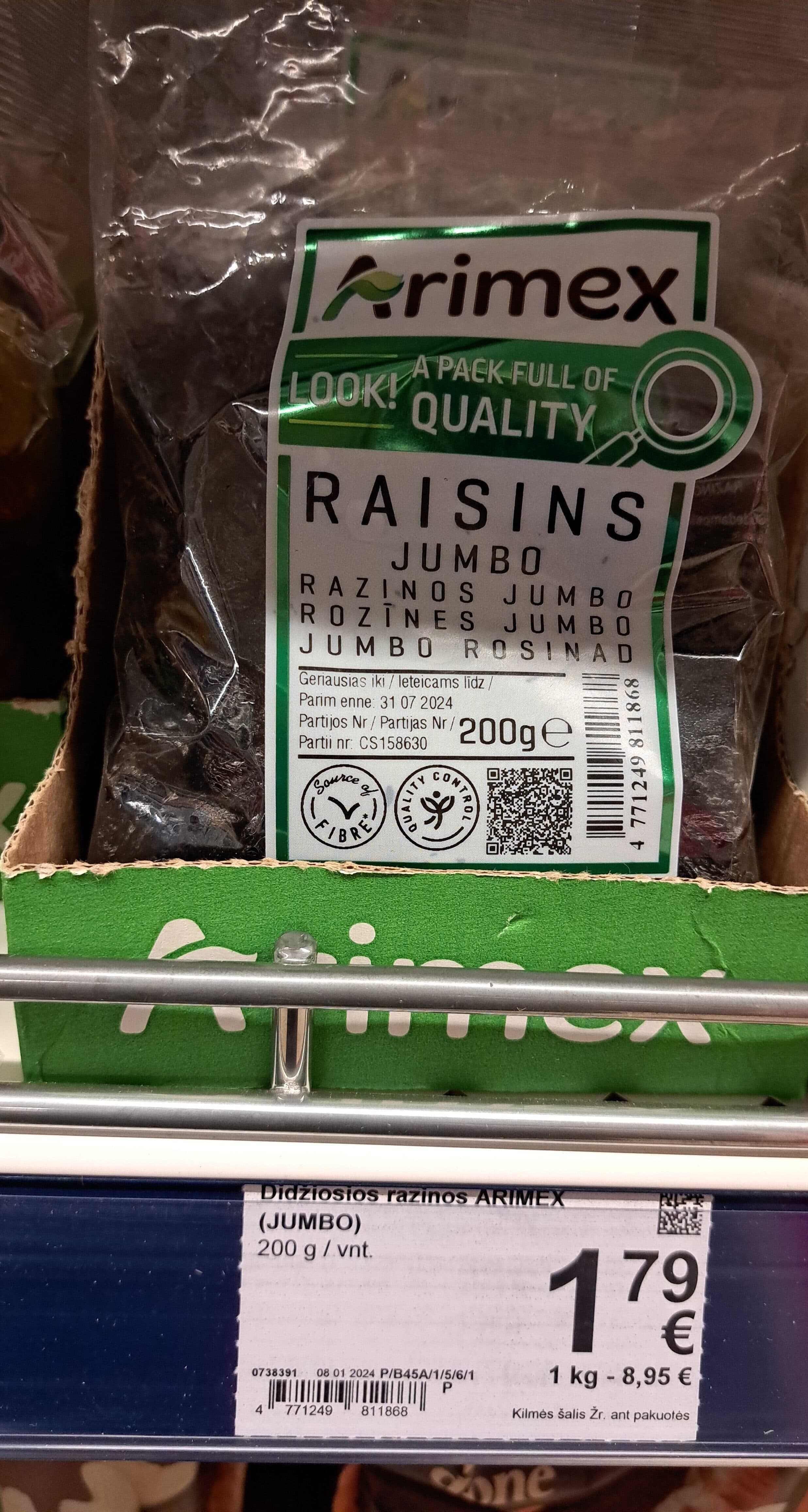 Arimex Razinos jumbo packshot